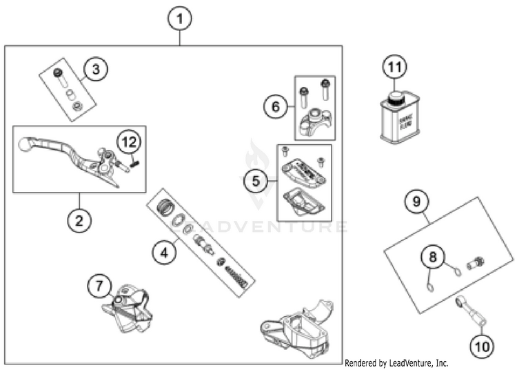 Front Brake Control TC 85 17/14 CHASSIS - 2023 Schematic