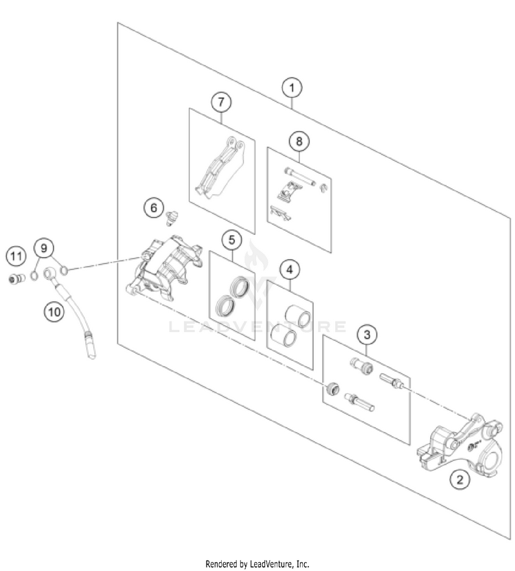 Rear Brake Caliper NORDEN 901 CHASSIS - 2024 Schematic