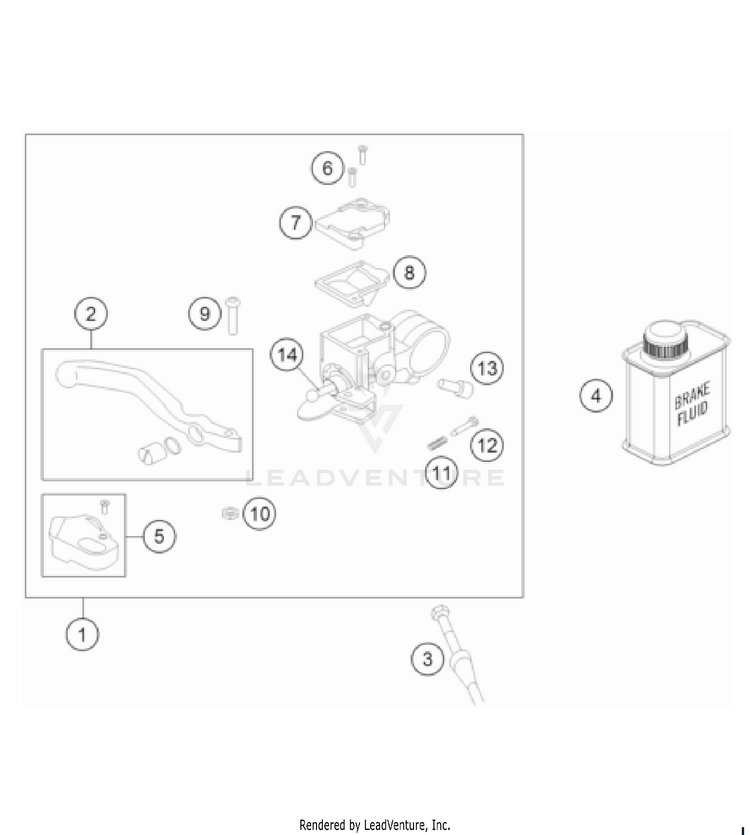 Front Brake Control TC 50 EU CHASSIS - 2022 Schematic