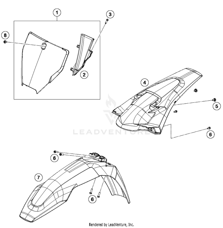 Mask, Fenders FC 450 CHASSIS - 2016 Schematic