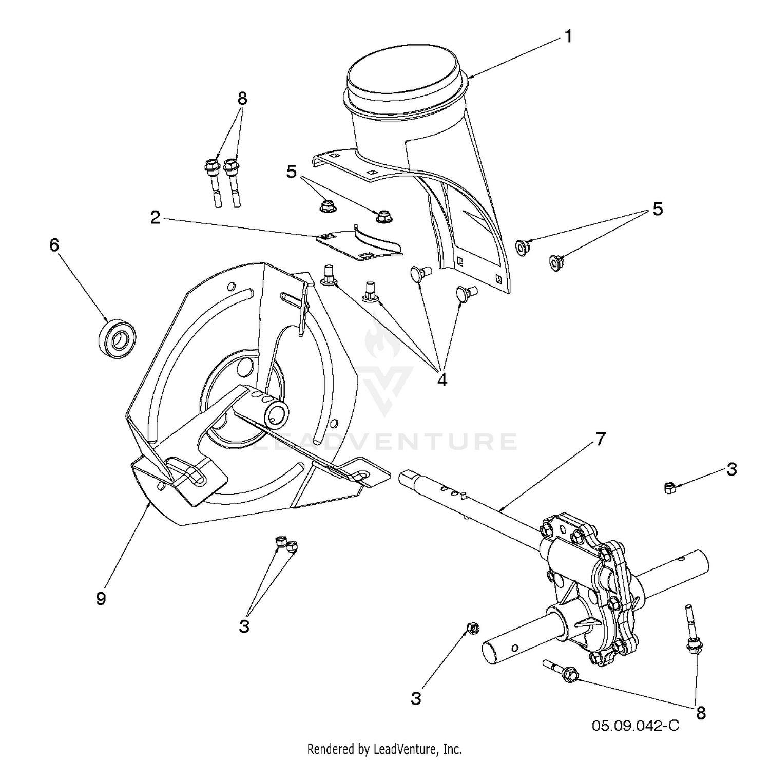 AUGER HOUSING & IMPELLER 9