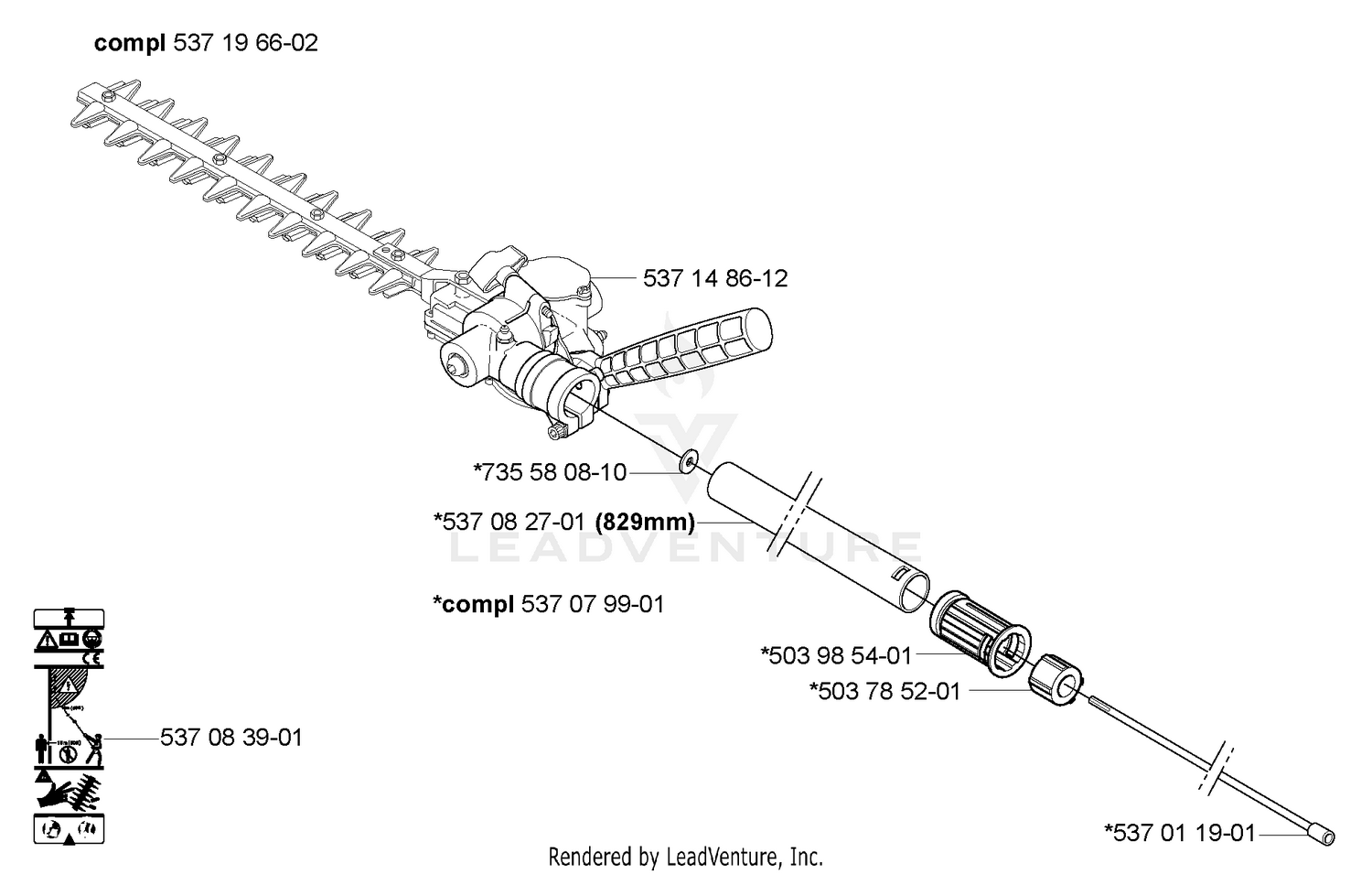 Hedgetrimmer Attachment HA850