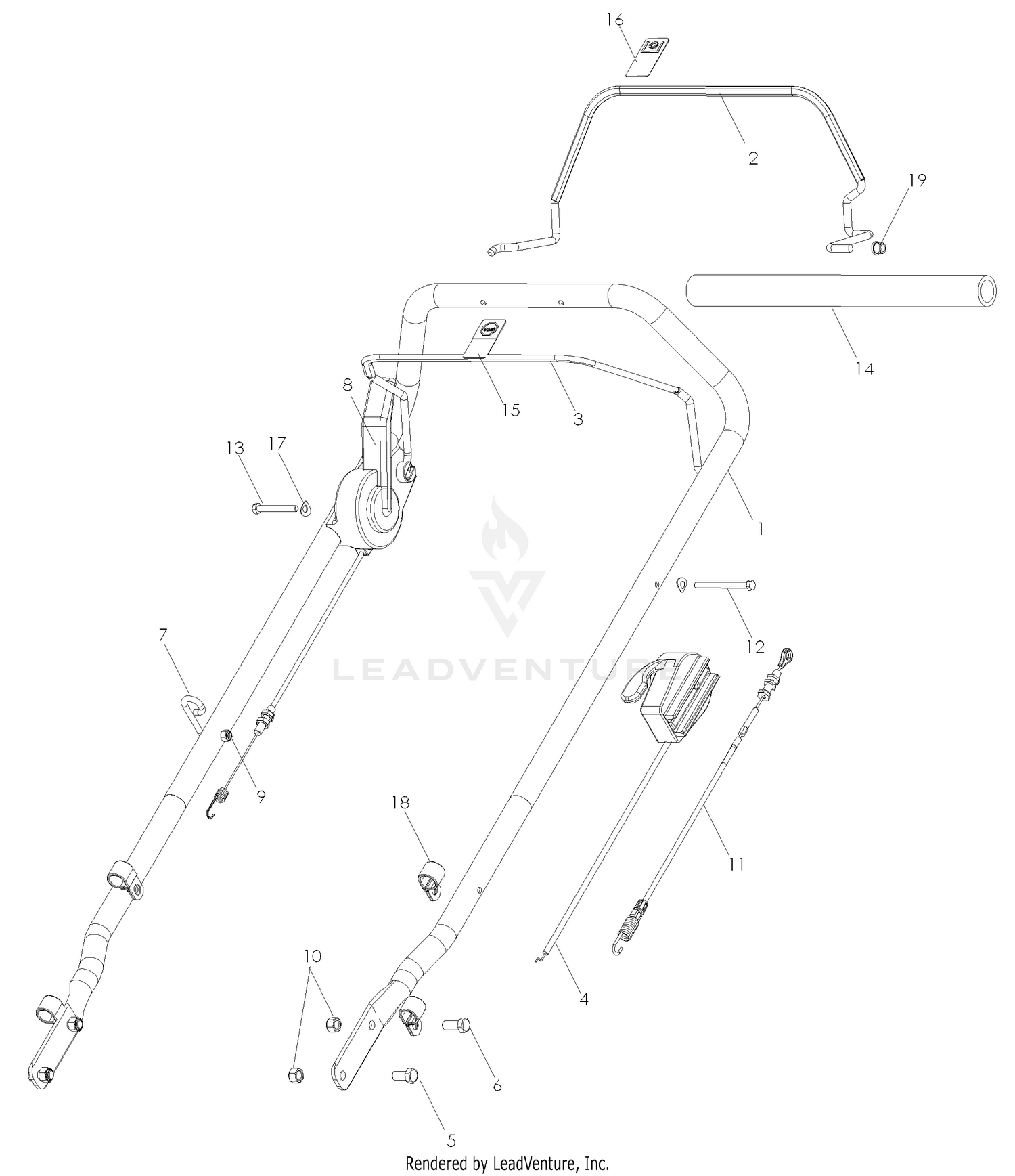 Handle & Controls Blade, Brake, Clutch (BBC) 968999286/968999287/968999640