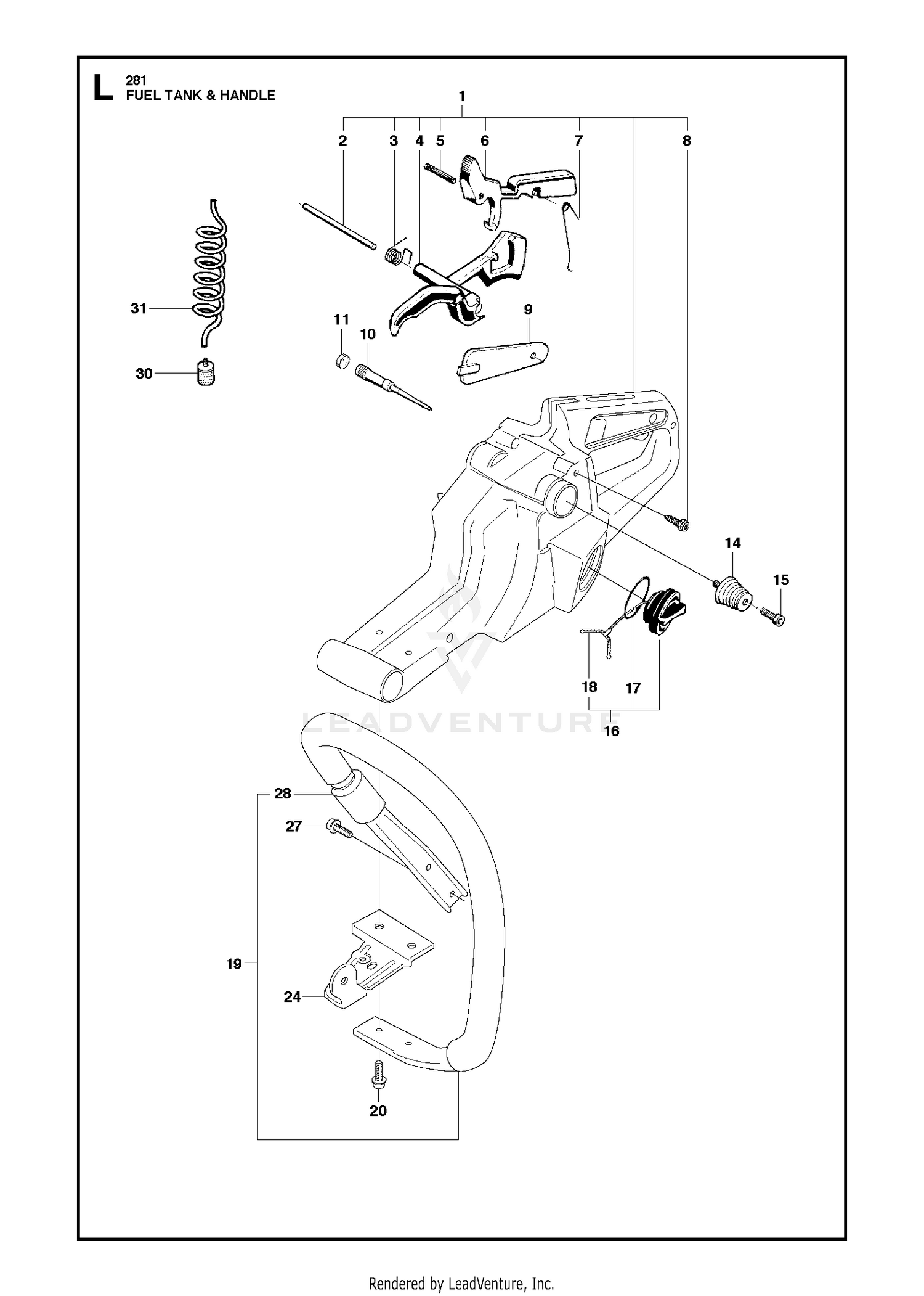 FUEL TANK & HANDLE