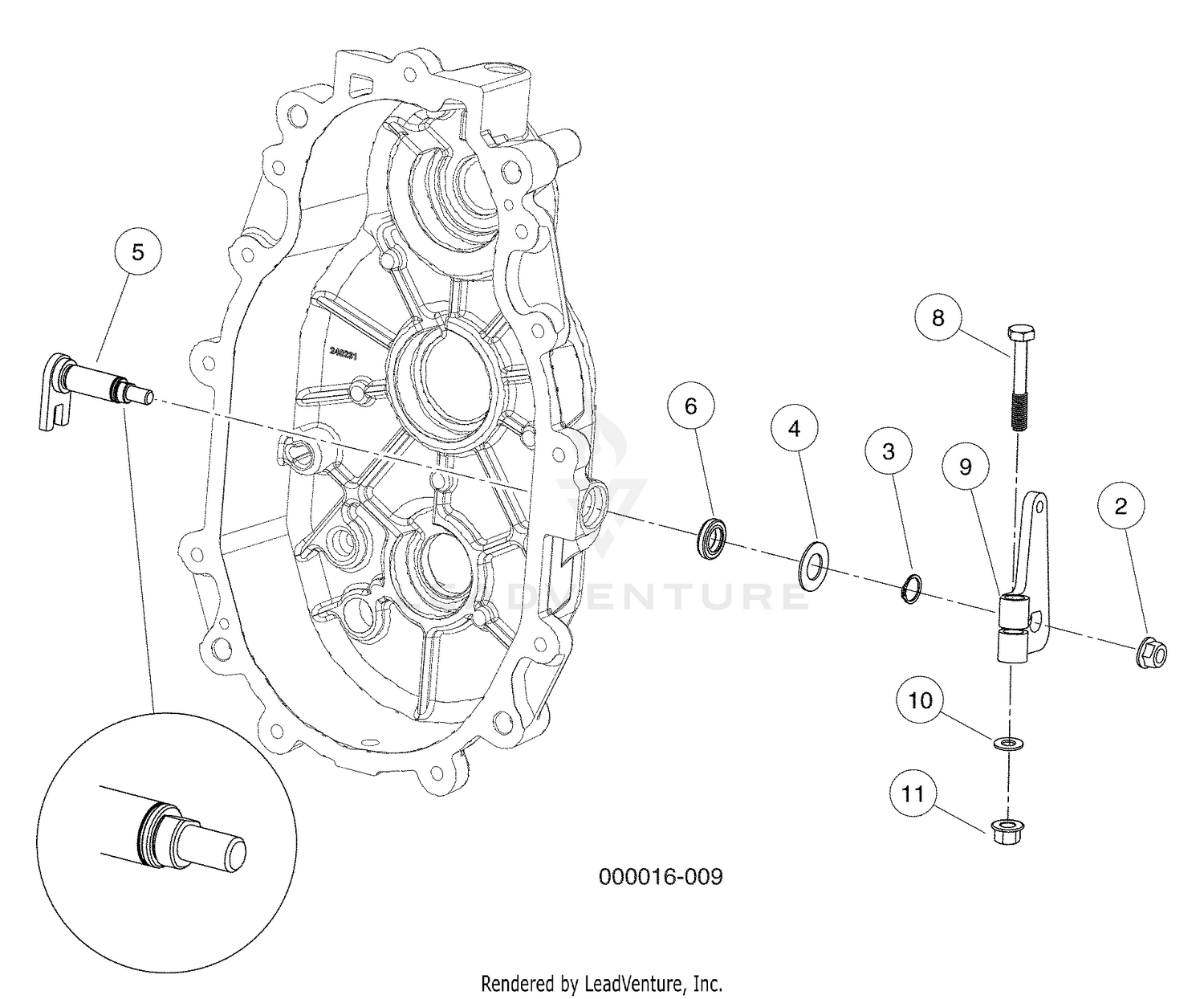 Transmission Shift Shaft and Bell Crank (Style A)