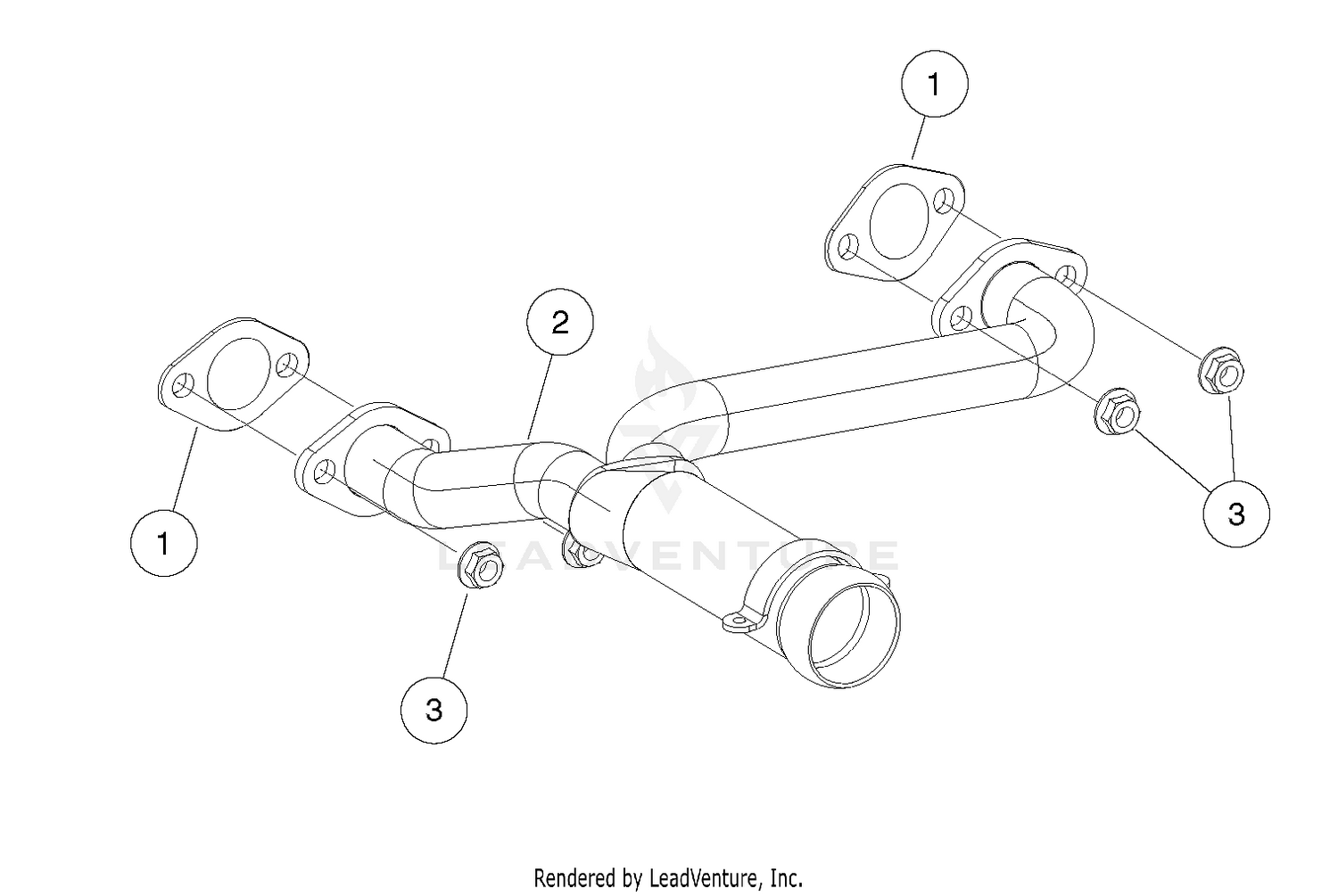 Exhaust Header-Kawasaki Gas
