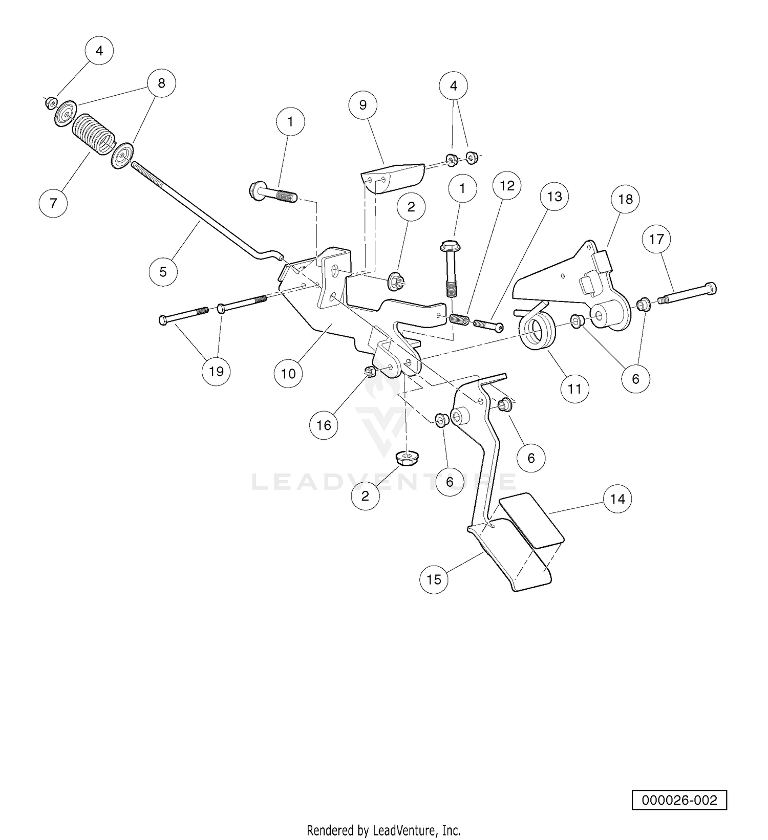 ACCELERATOR PEDAL ASSEMBLY - STYLE A