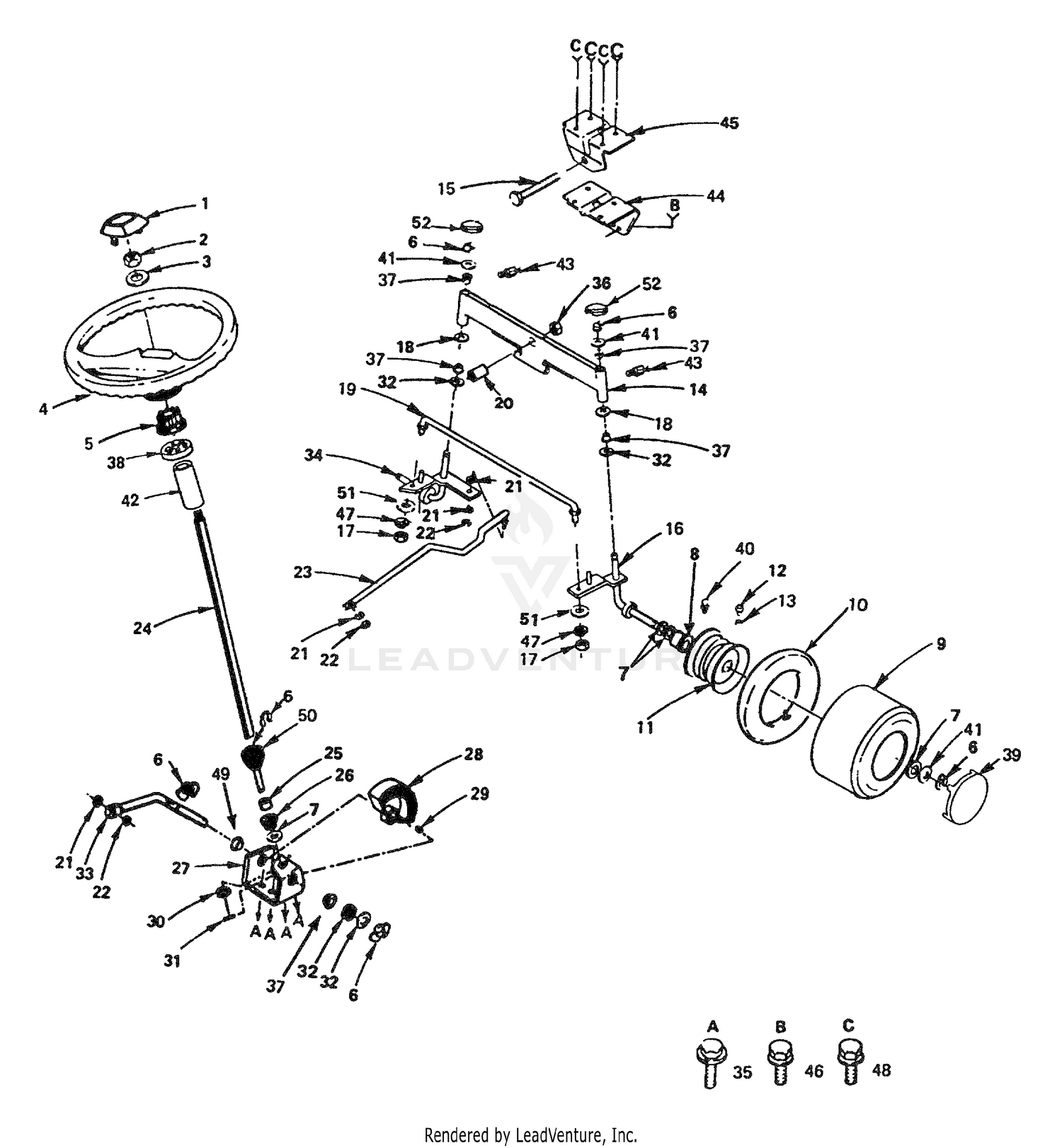 Steering, Front Axle And Wheels