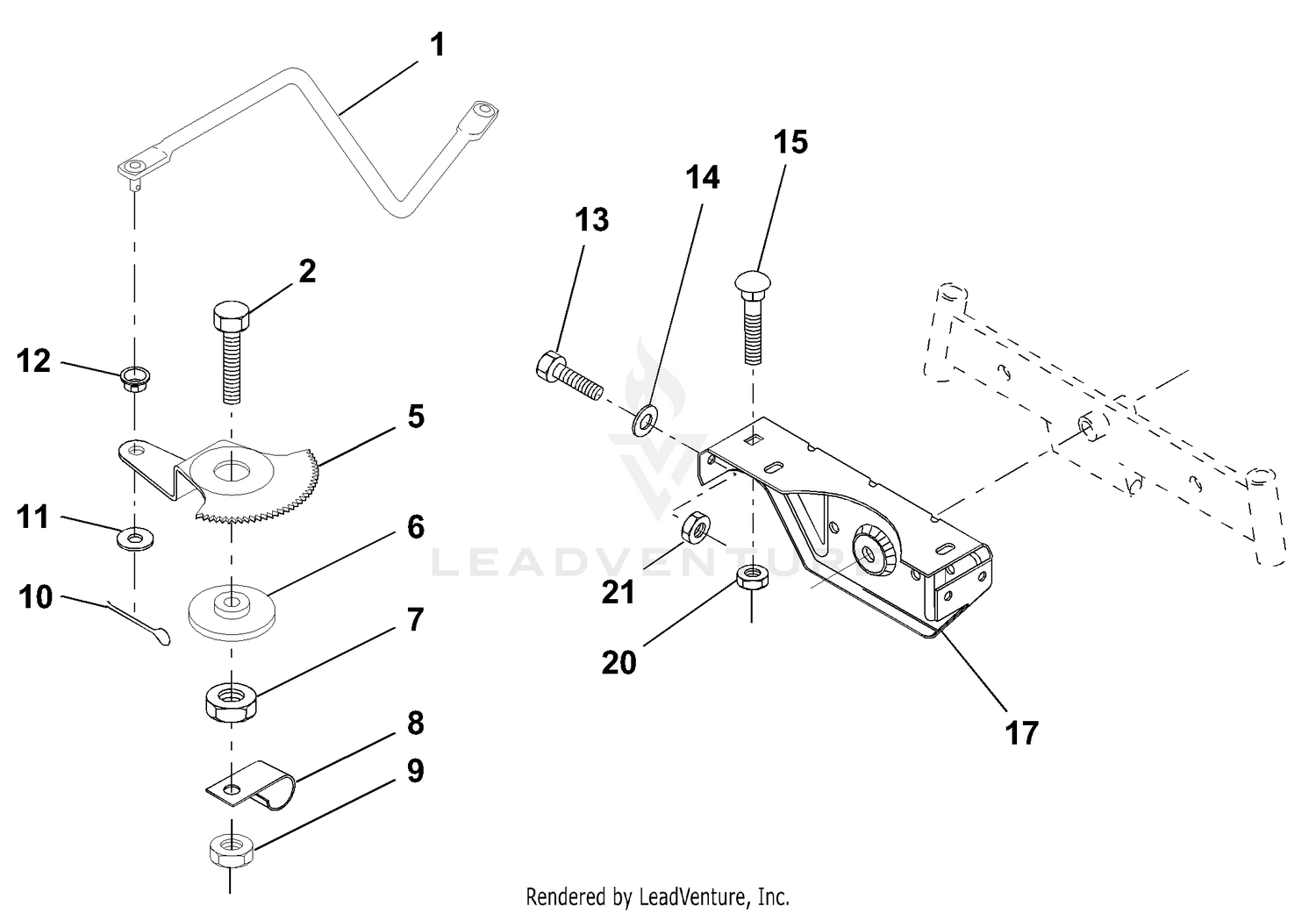 Sector Gear / Axle Support