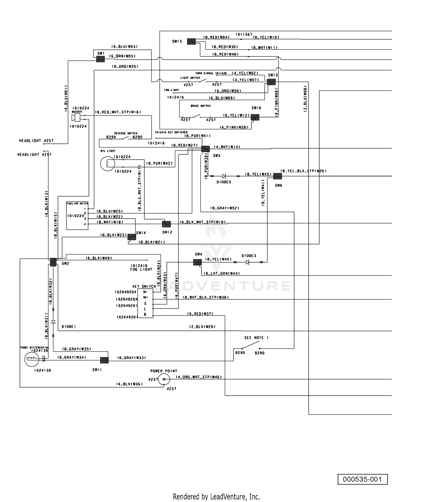 Wiring Gasoline Vehicle, Multi-Piece (Part A)