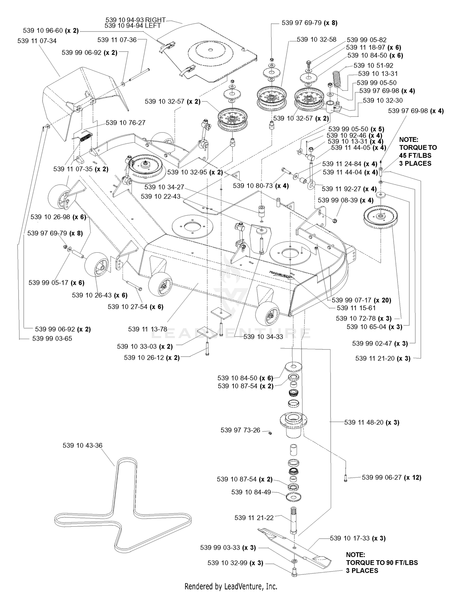 Front Deck Assembly 61"