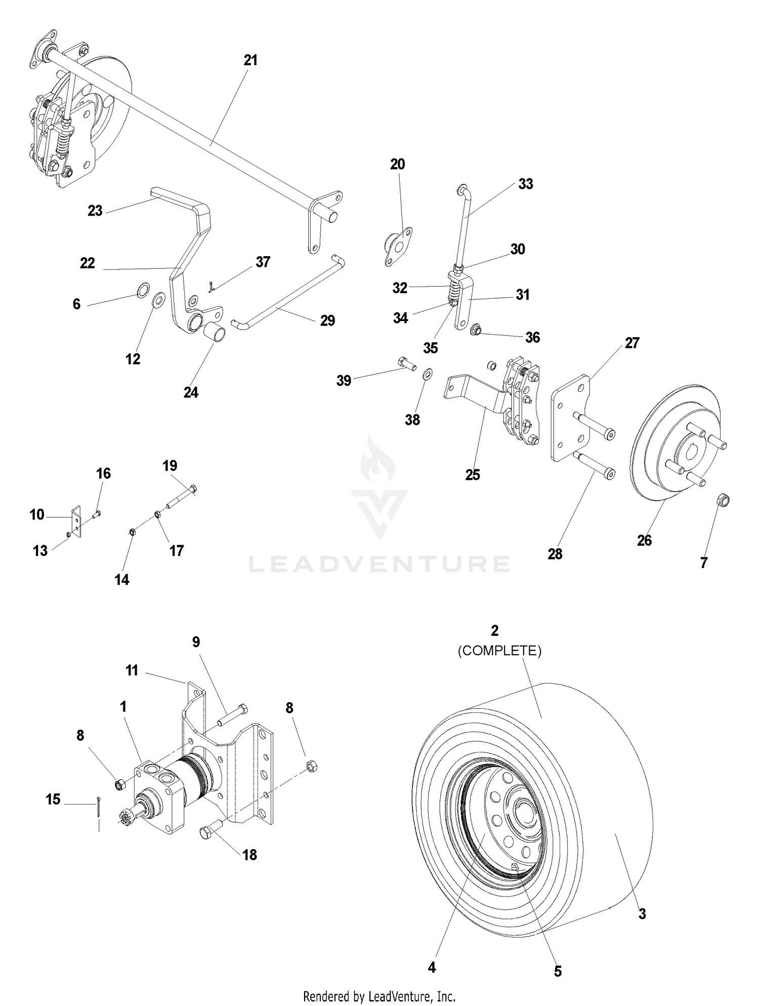 Park Brake Assembly (TE)