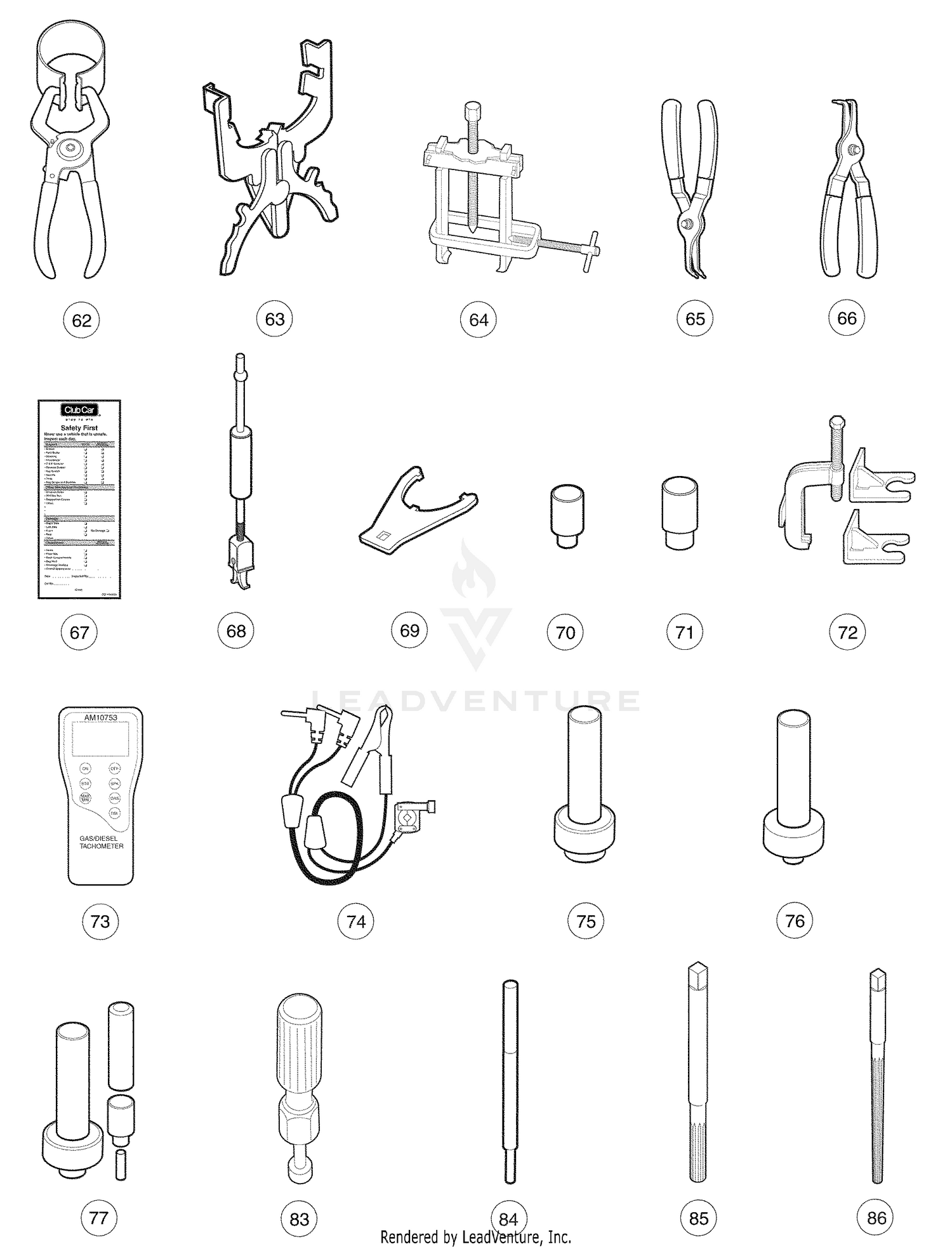 Maintenance and Service Tools Gas