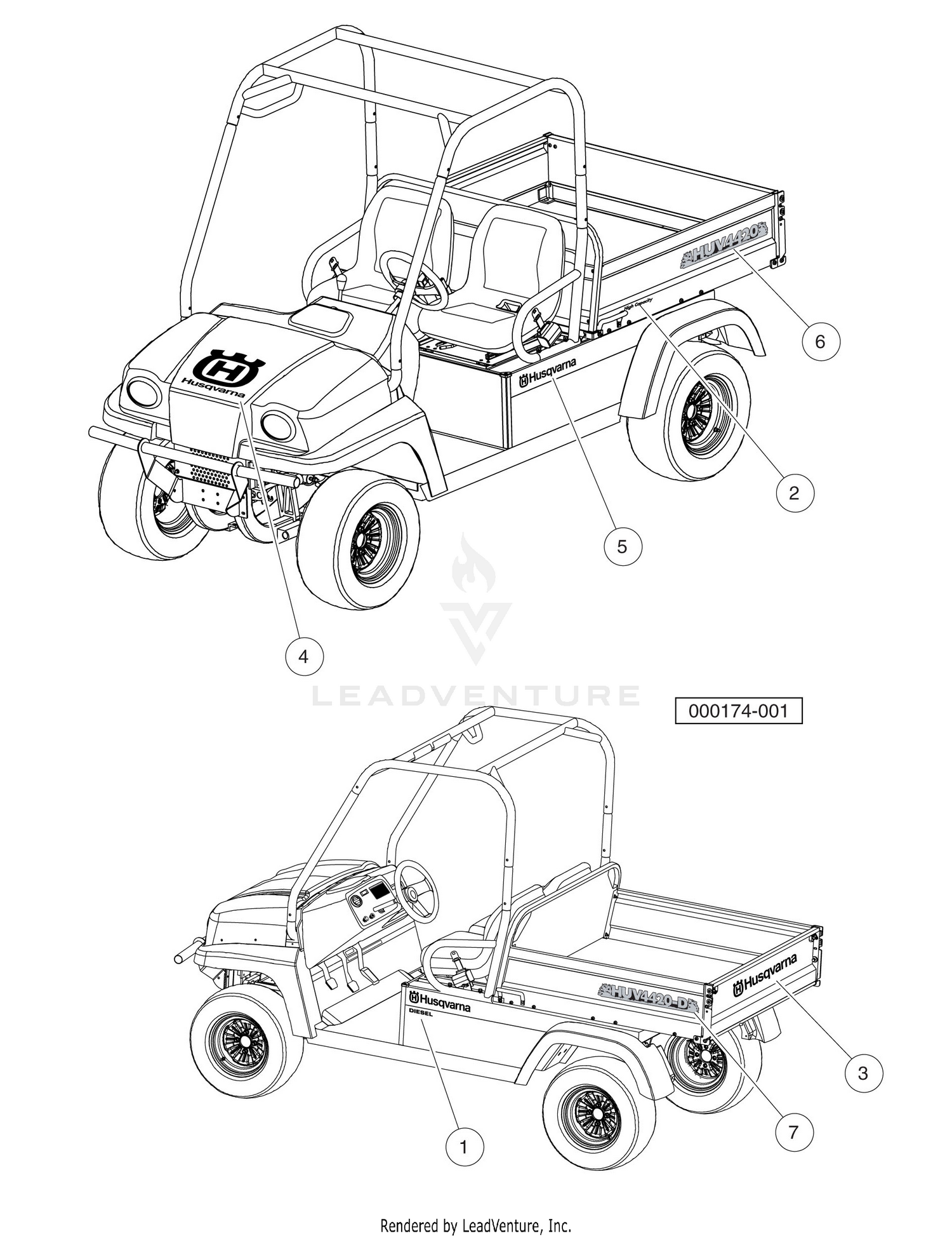 Badging Decals, HUV 4420
