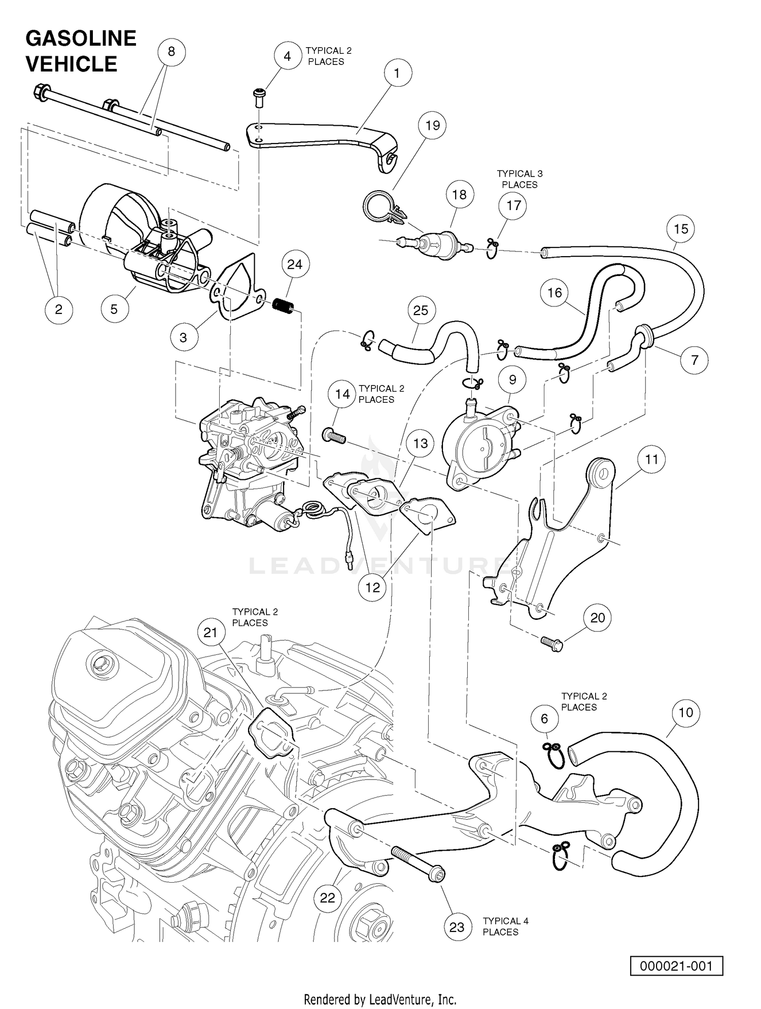 CARBURETOR INSTALLATION - HONDA GASOLINE VEHICLES