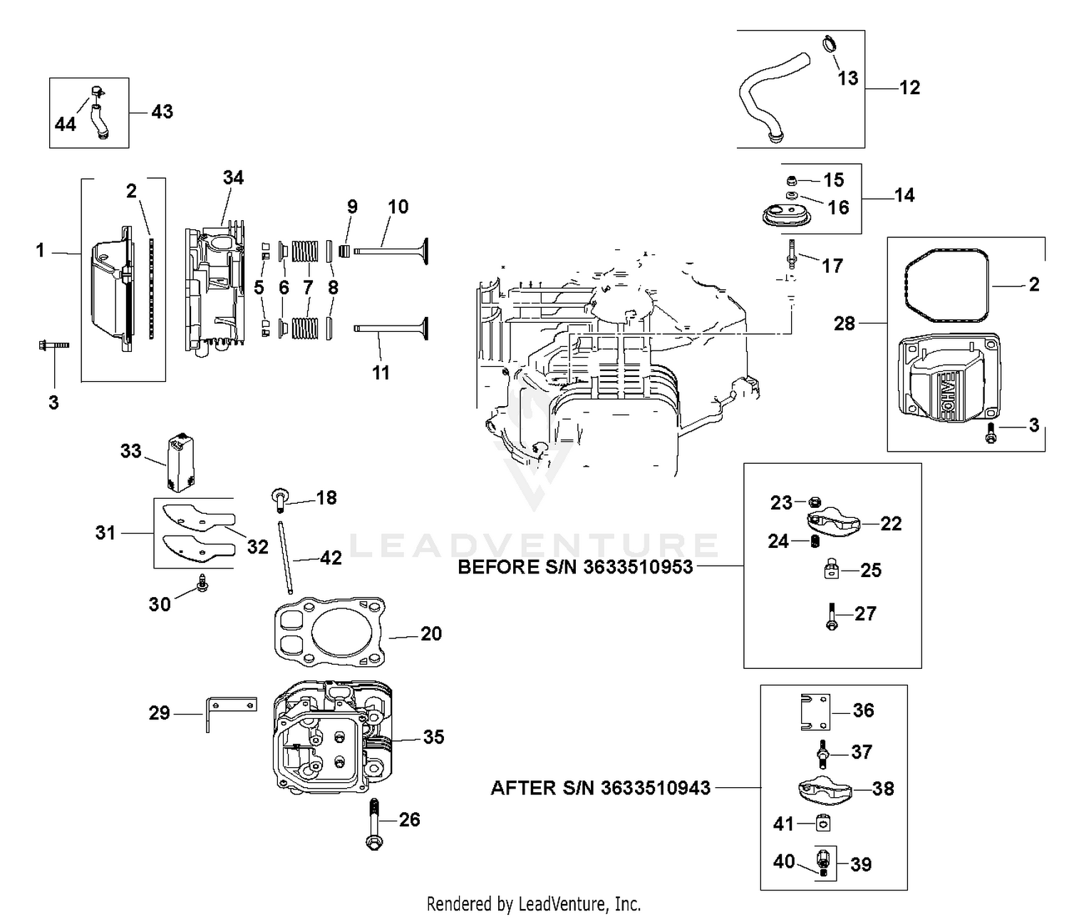 CYLINDER HEAD, VALVE, BREATHER