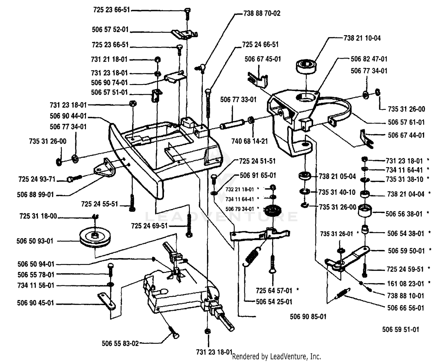 Tank, Frame And Steering Assembly