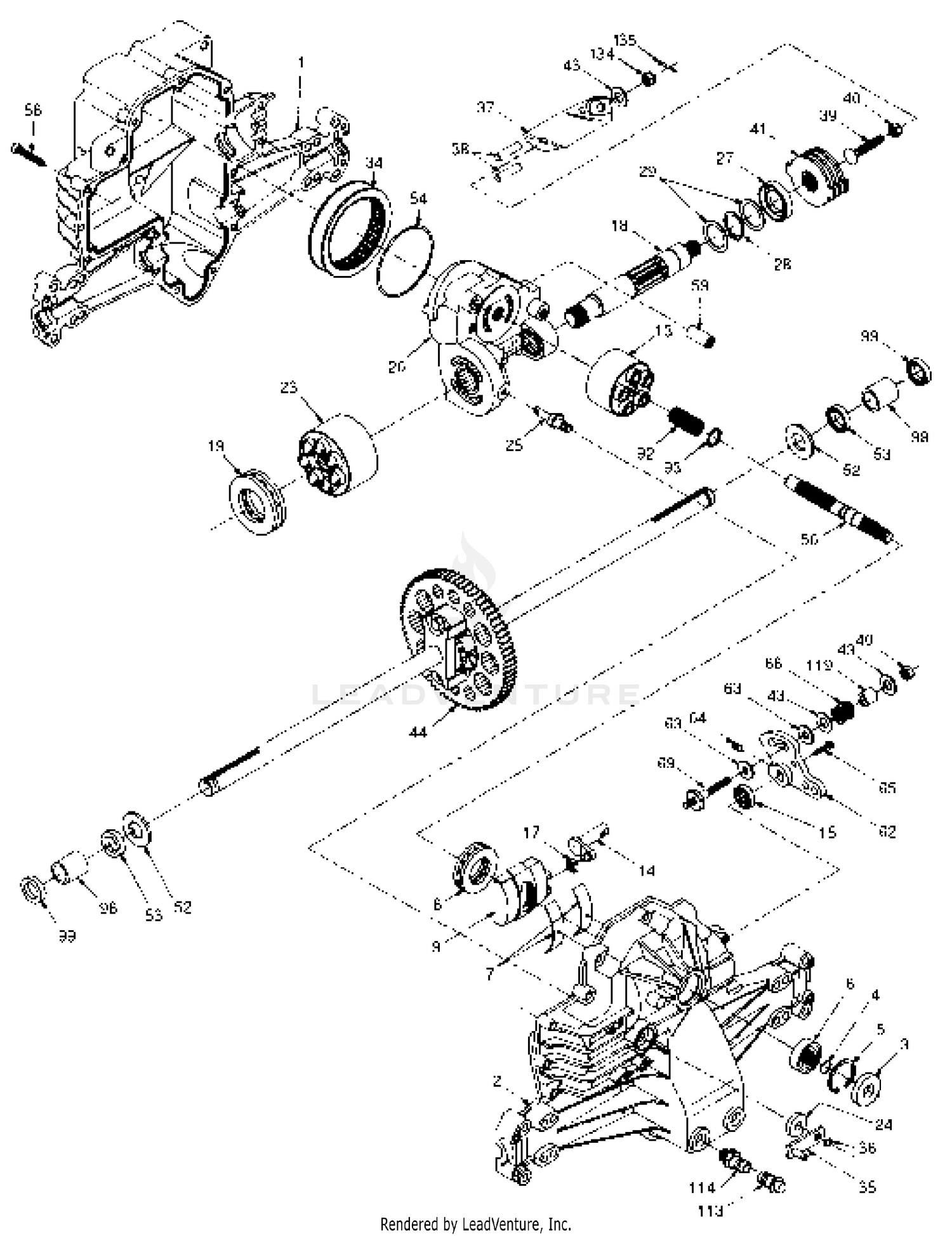 Transaxle Hydrogear, Model No. 319-0500
