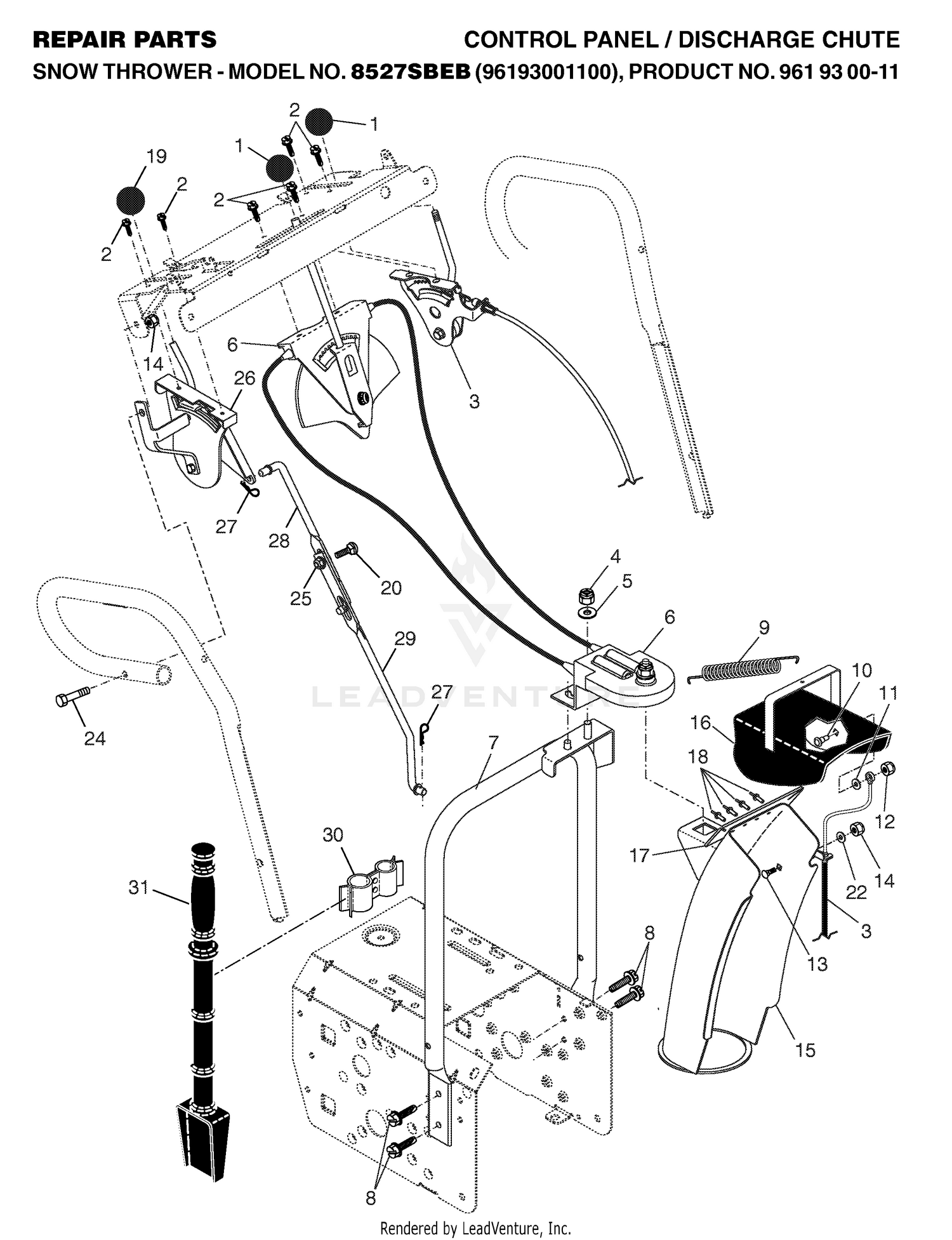 CONTROL PANEL & DISCHARGE CHUTE