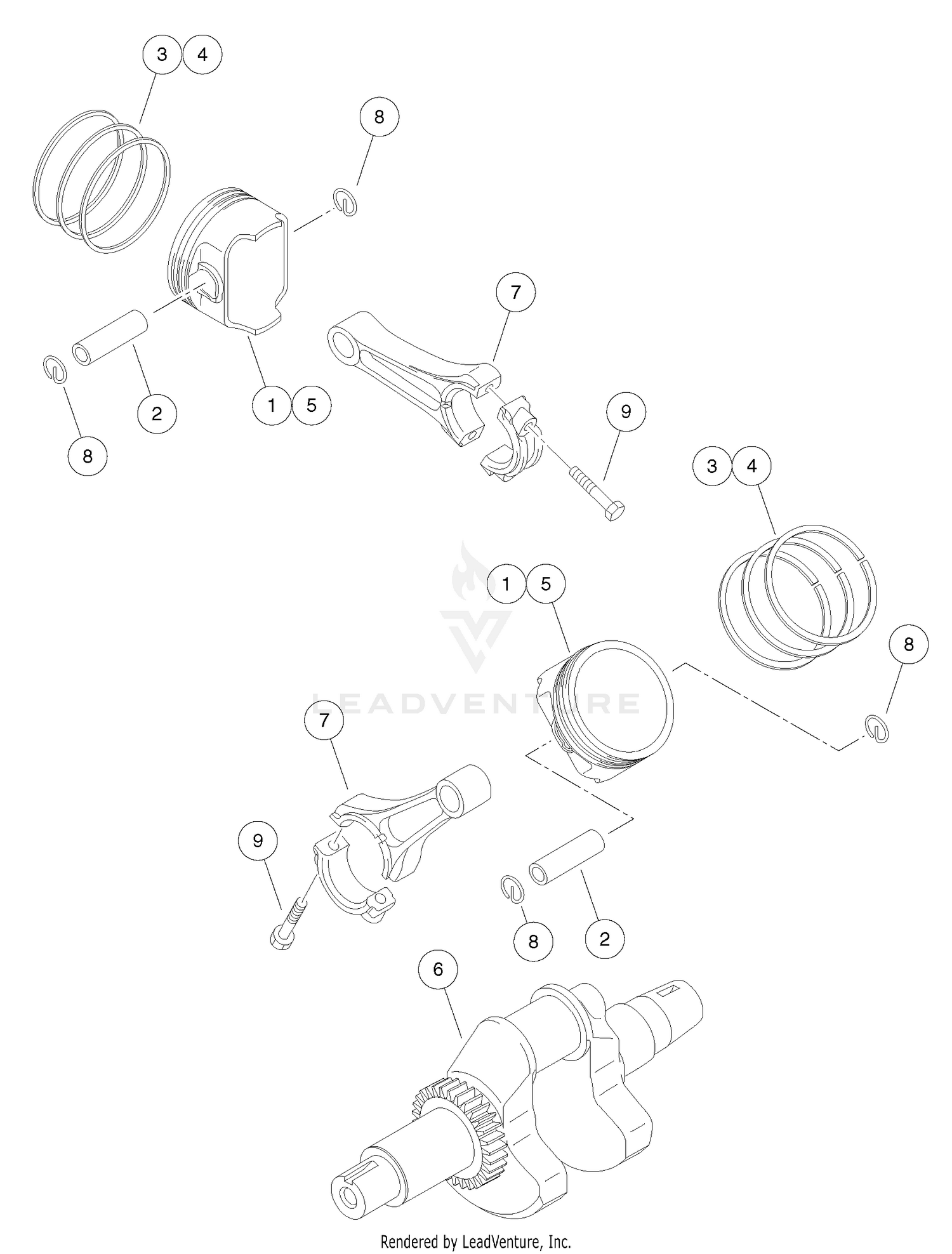 Pistons And Crankshaft