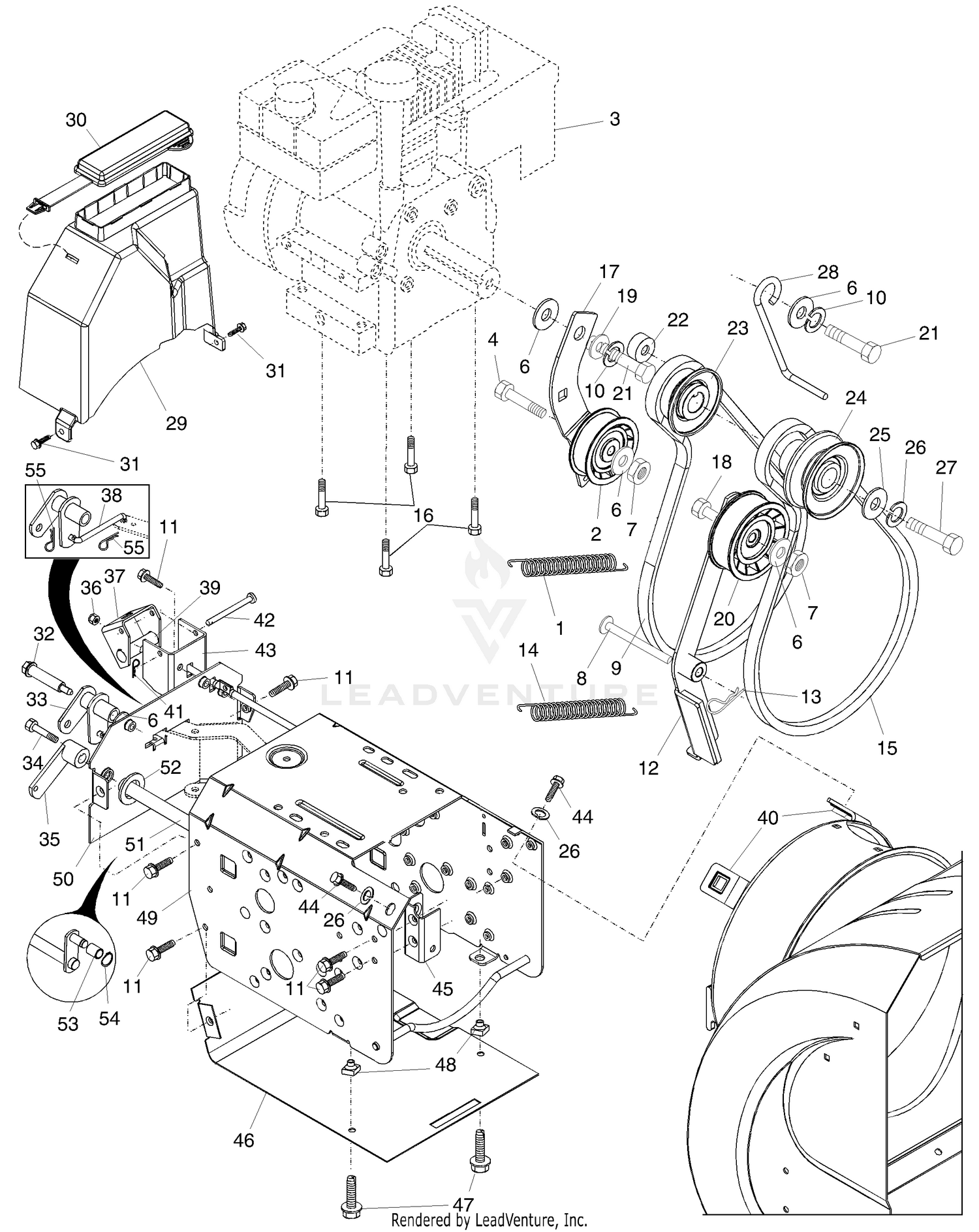 Chassis / Engine / Pulleys