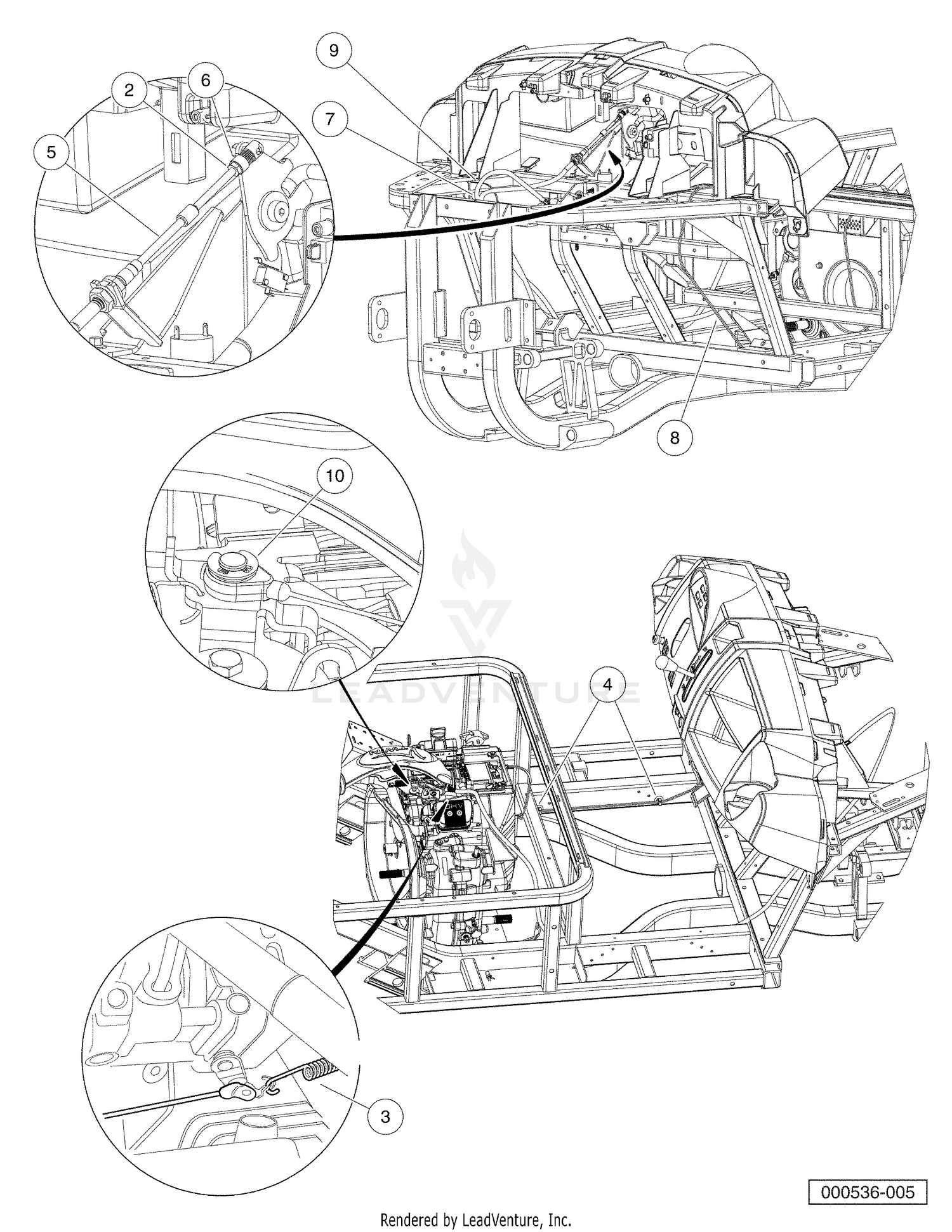 Cables - Kawasaki Gasoline Vehicles