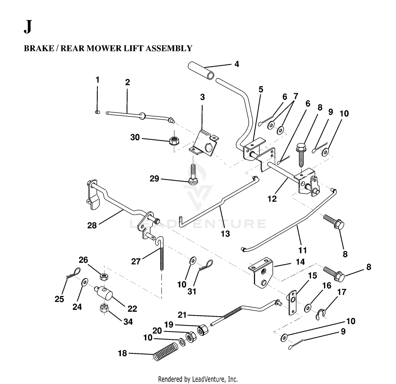 BRAKE / REAR MOWER LIFT