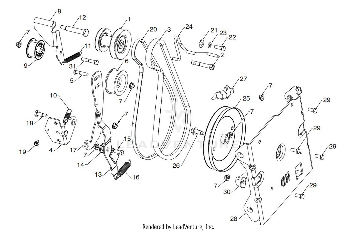 CHASSIS, ENGINE & PULLEYS 3