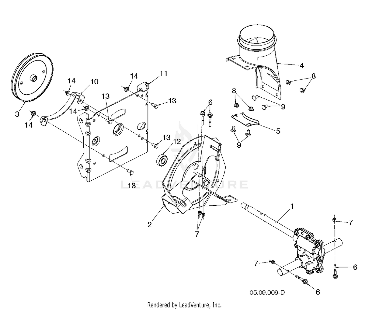 AUGER HOUSING IMPELLER