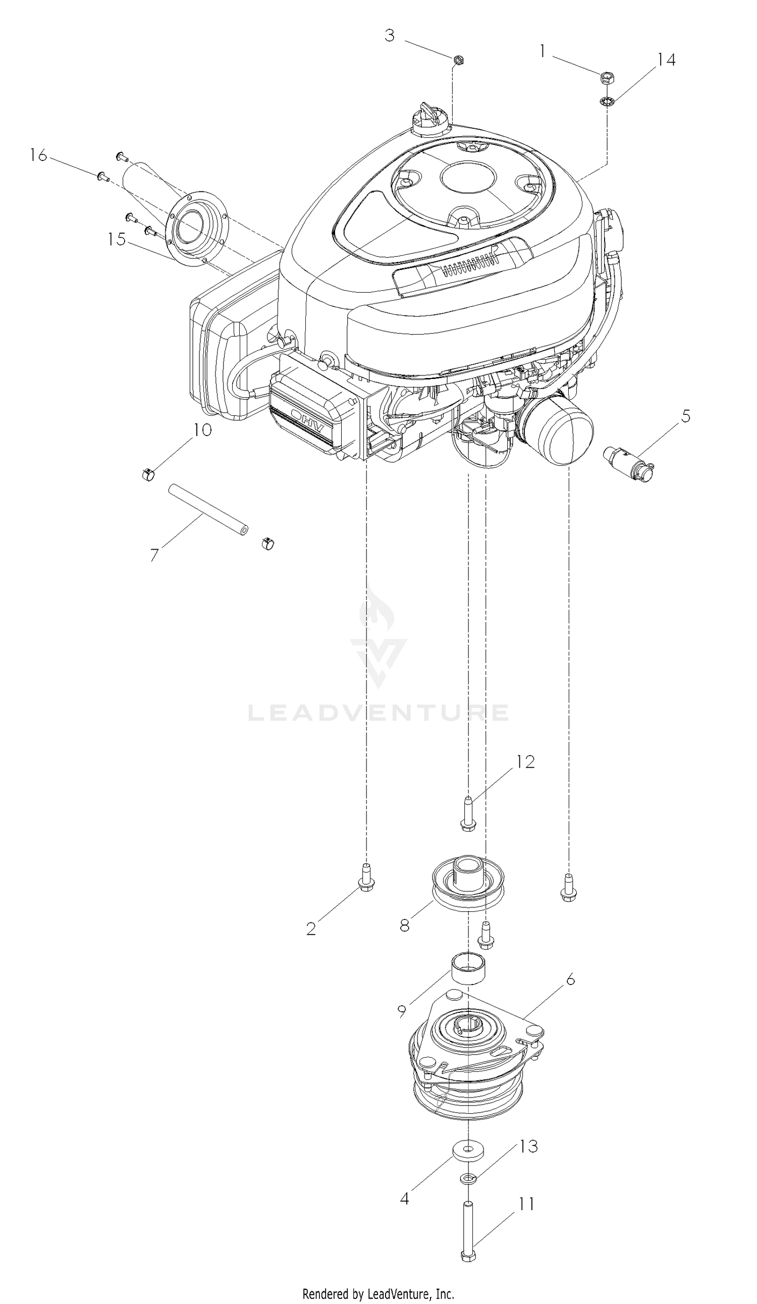 Engine Briggs & Stratton 16 HP