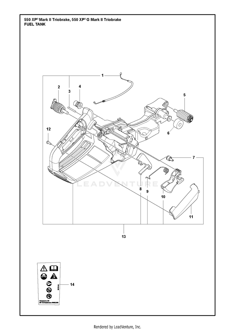 Husqvarna 550 XP Mark II Triobrake, 550 XP G Mark II Triobrake (550 XP
