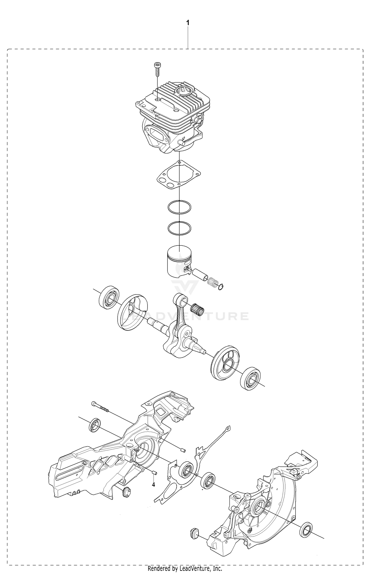 Crankcase CPL, Incl Cylinder
