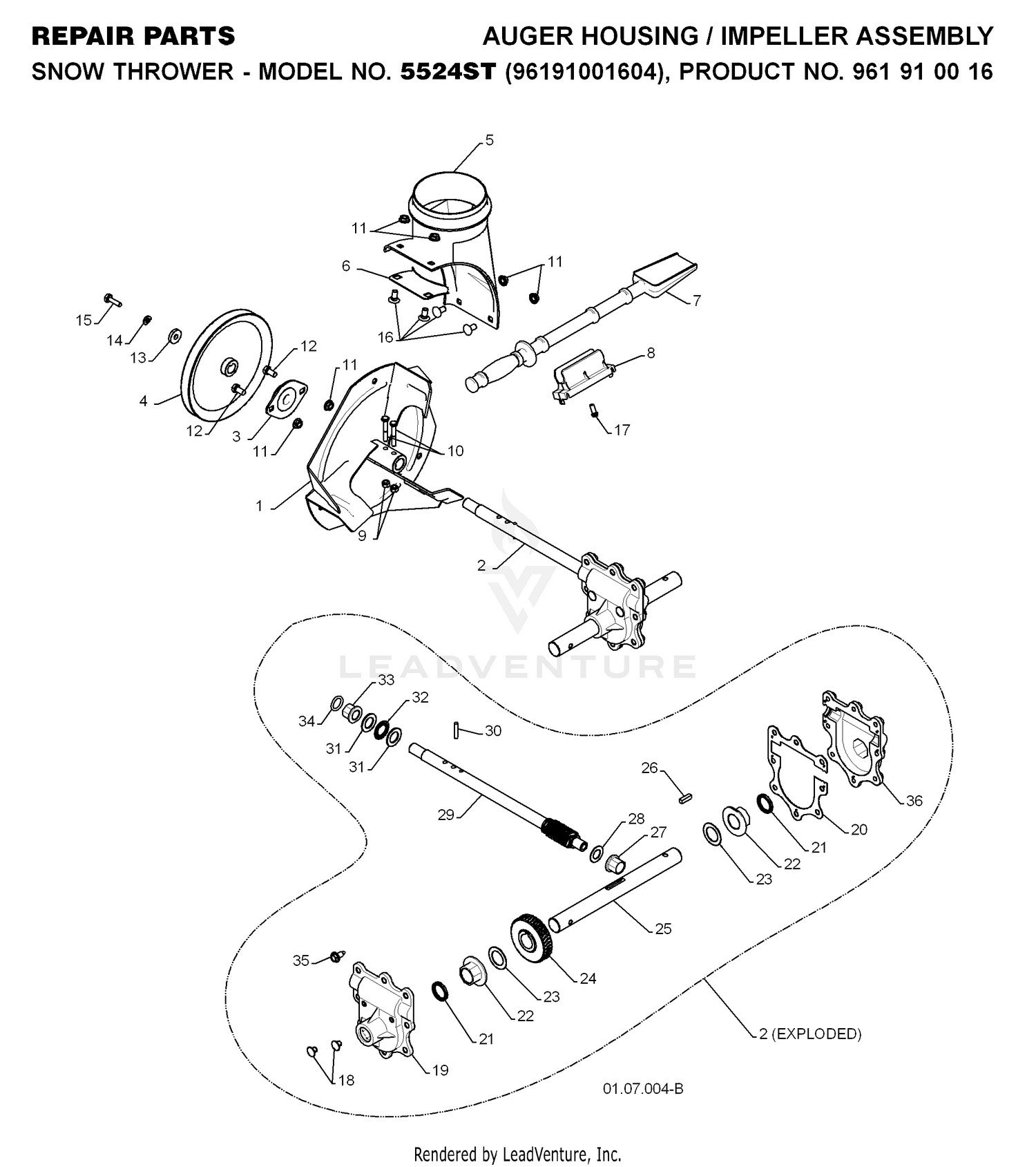 AUGER HOUSING & IMPELLER 3
