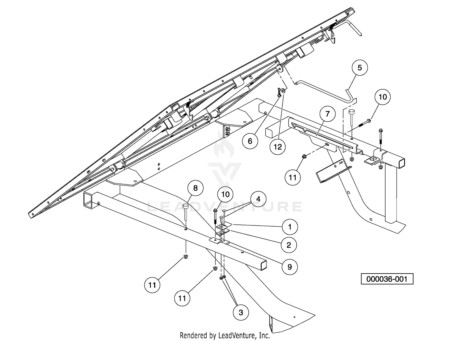Latch Plate and Prop Rod