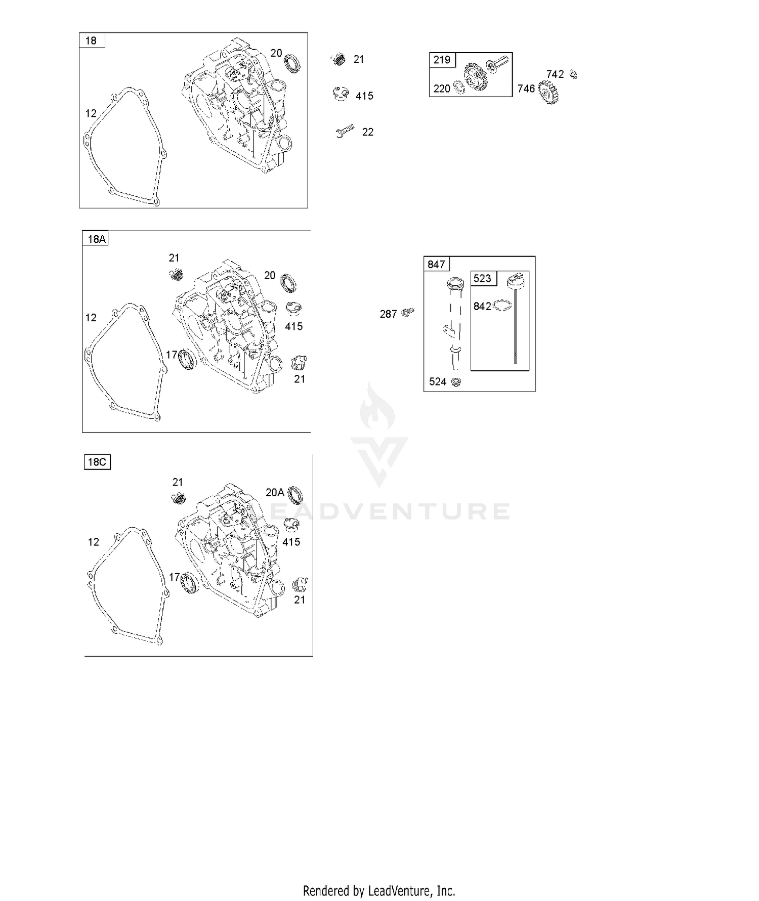 CRANKCASE COVER, LUBRICATION