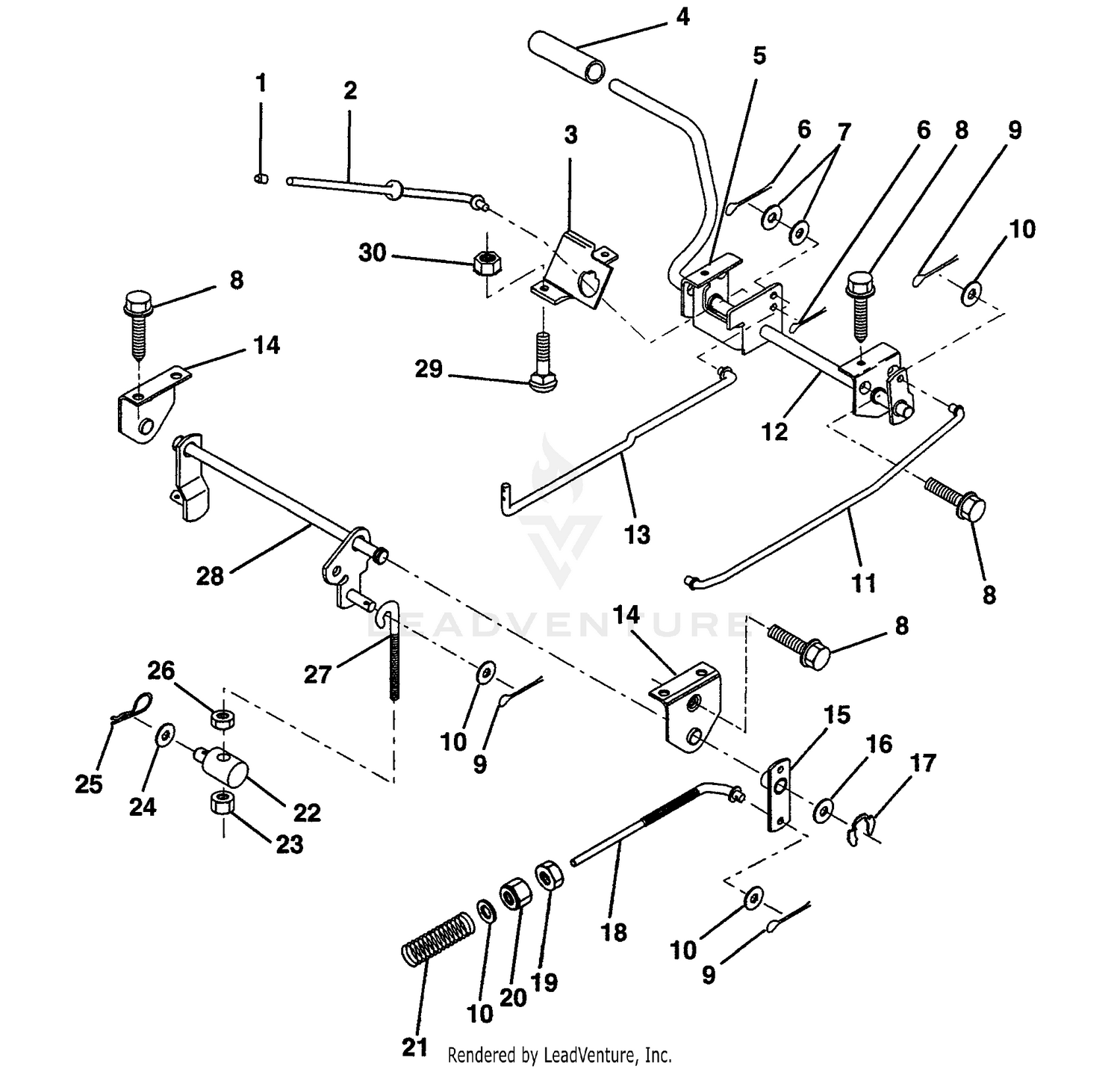 Brake/Rear Mower Lift