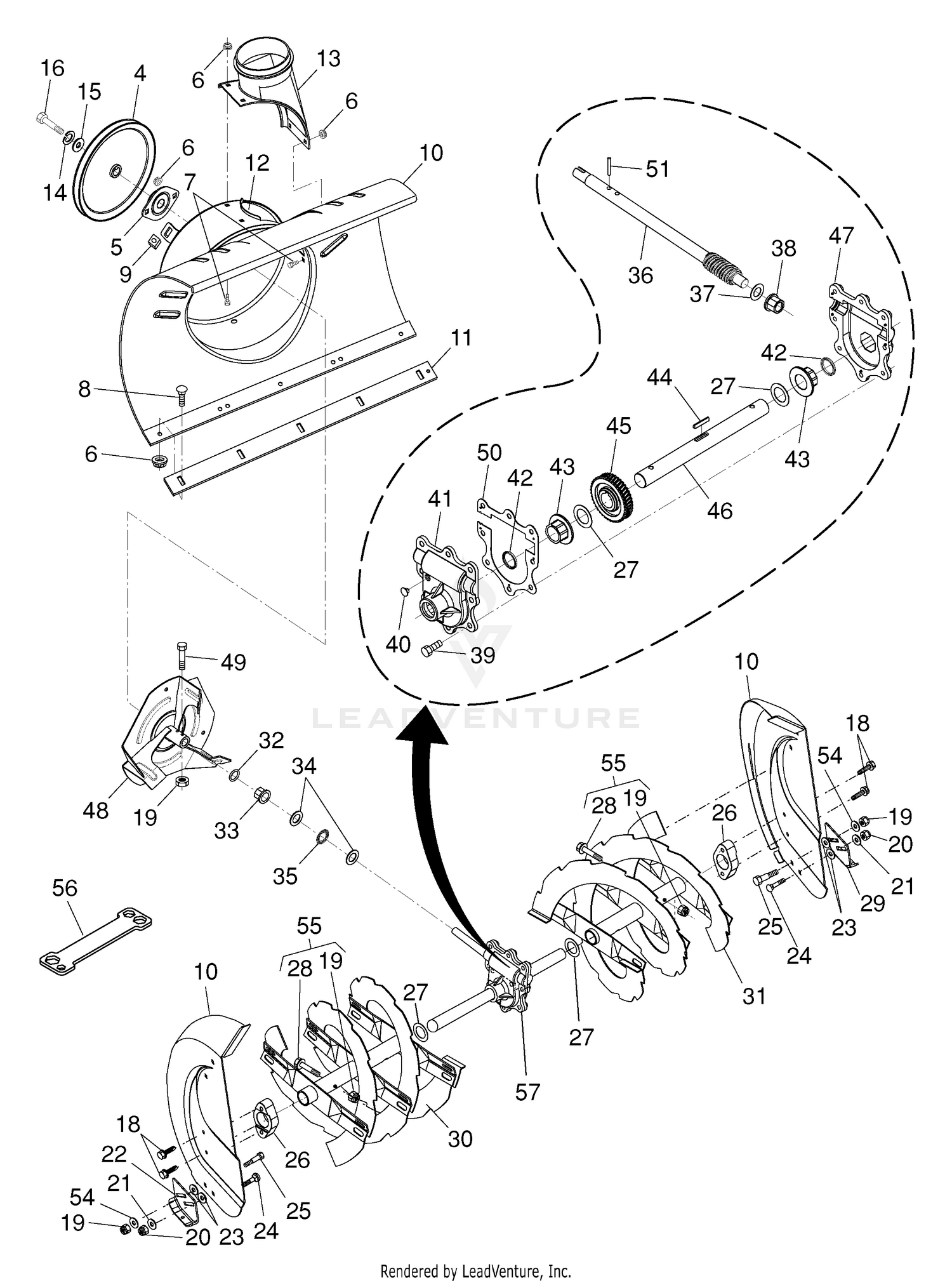 Auger Housing / Impeller Assembly