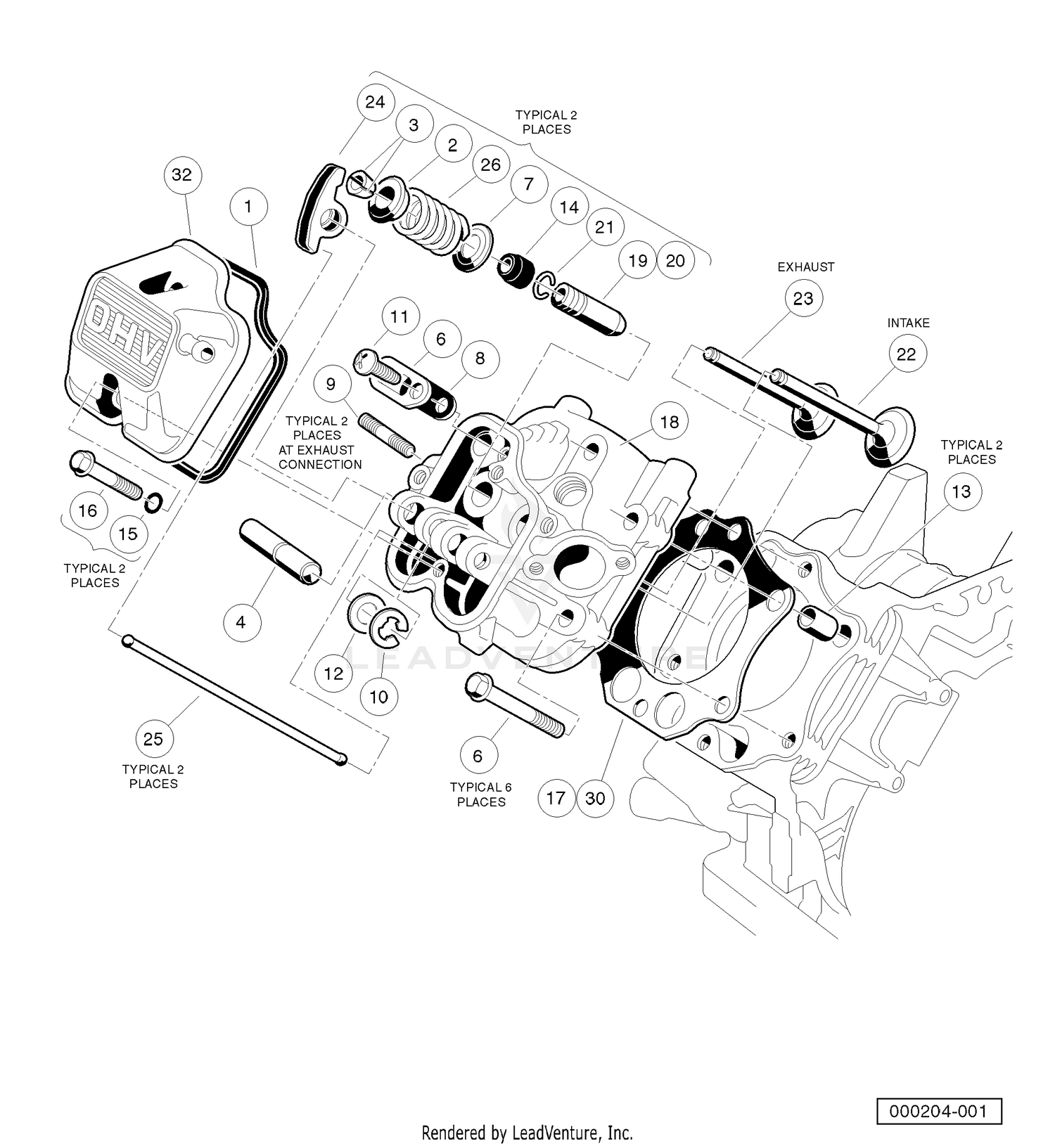 FE350 Engine - Cylinder Head