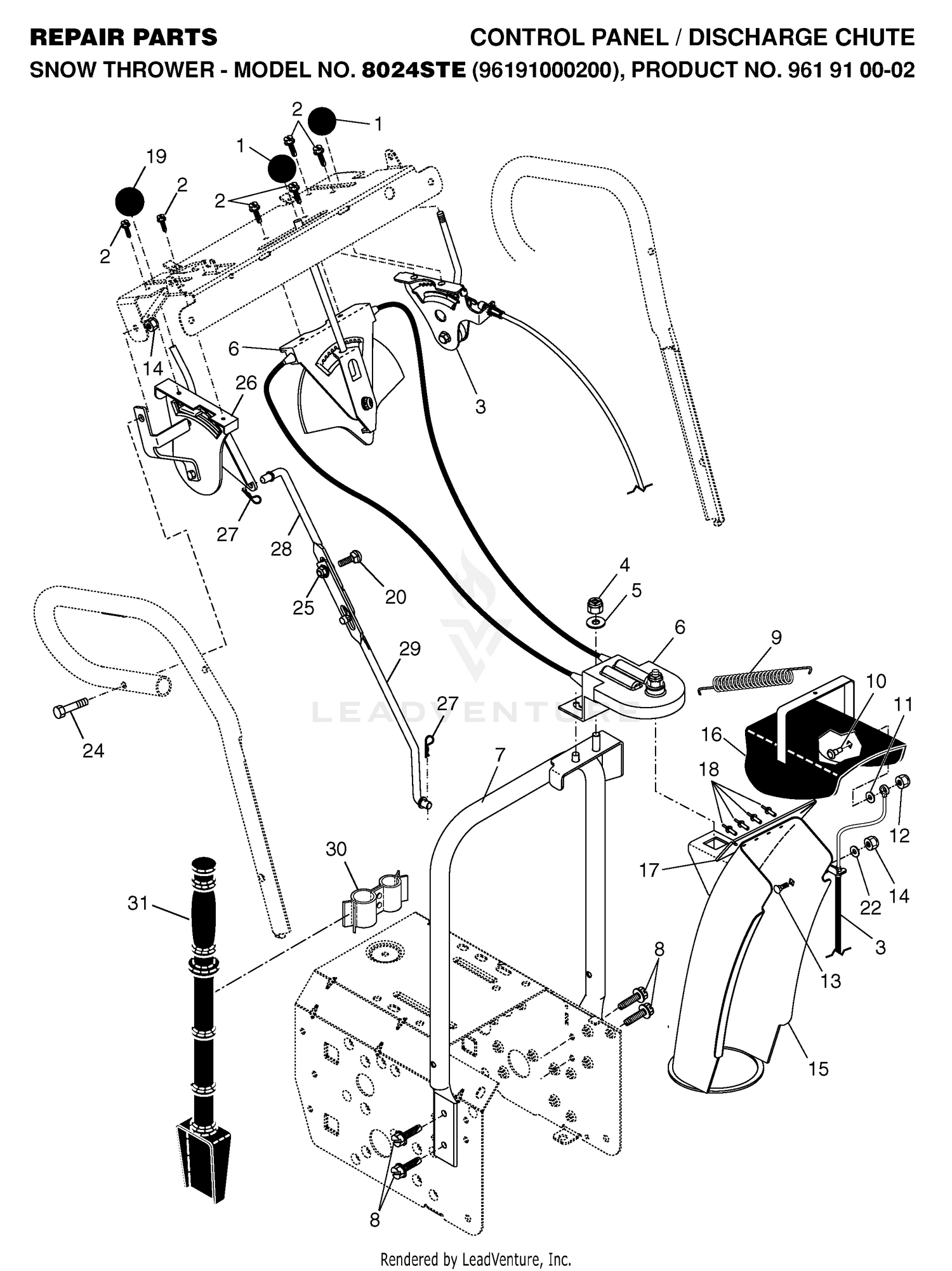 CONTROL PANEL & DISCHARGE CHUTE