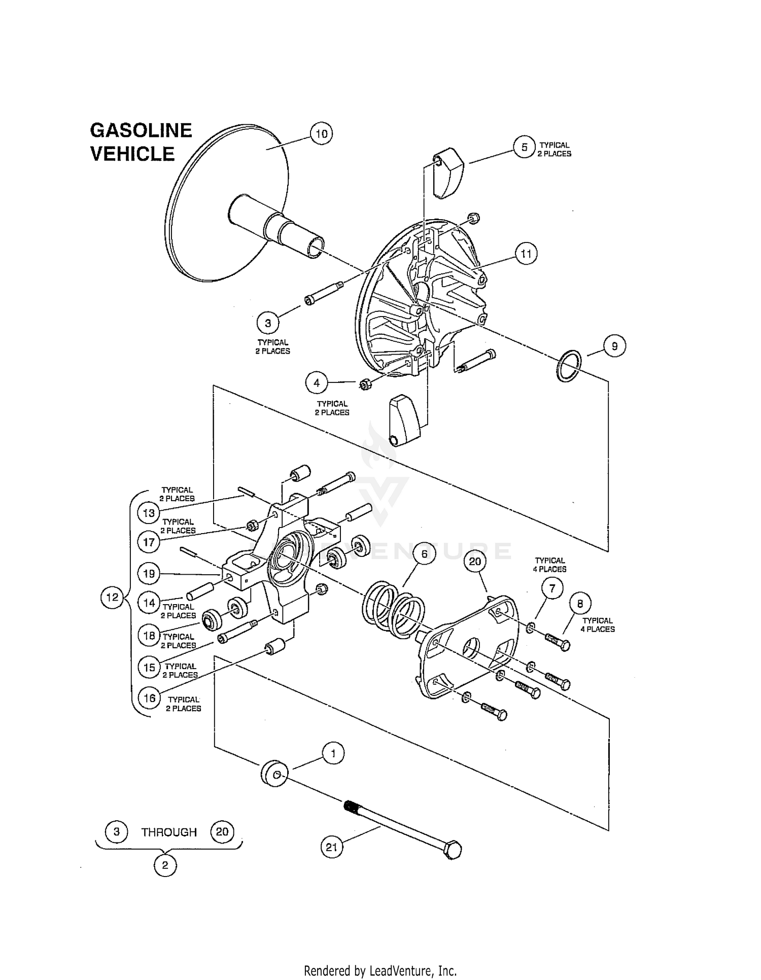 DRIVE CLUTCH, GASOLINE VEHICLES