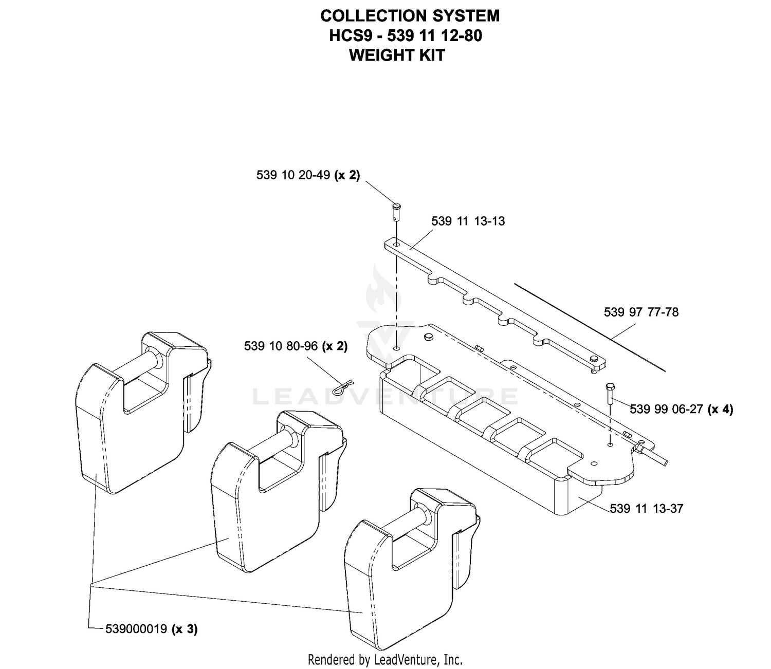 Accessories HCS9 Collection System Weight Kit