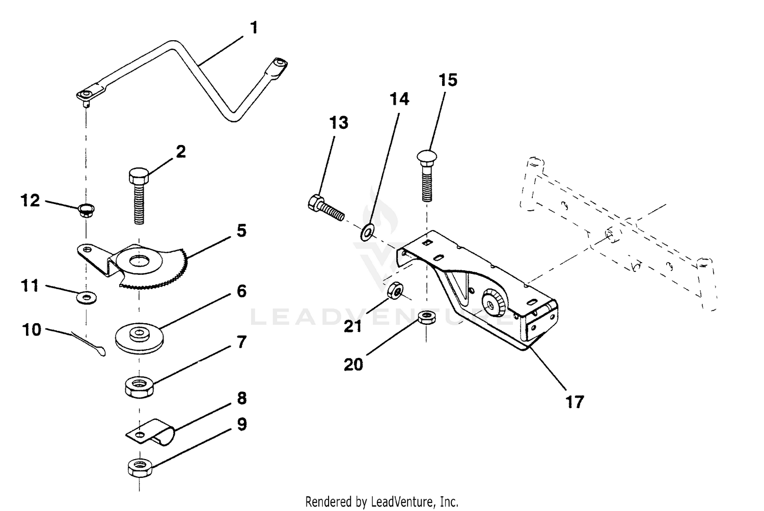 Sector Gear / Axle Support