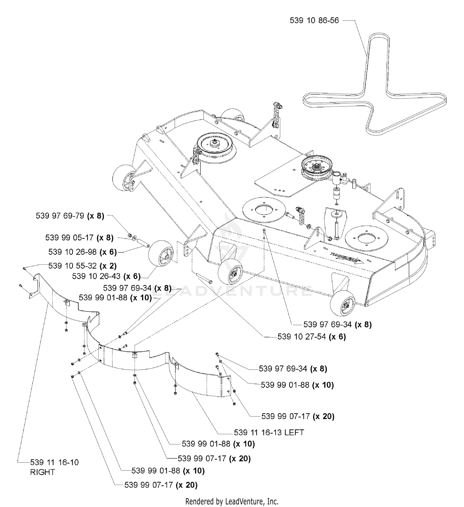 Deck Assembly (61") (Part 2)