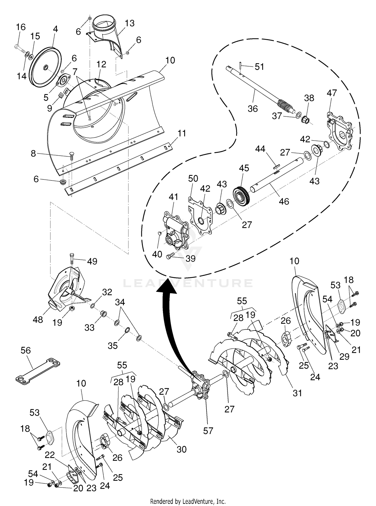 Auger Housing/Impeller Assembly