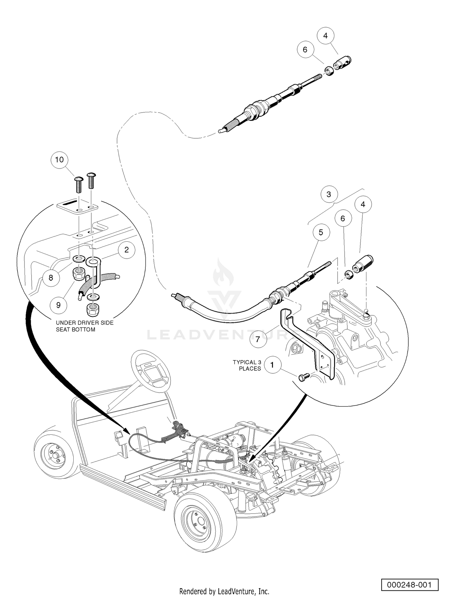 Forward and Reverse Shifter Cable