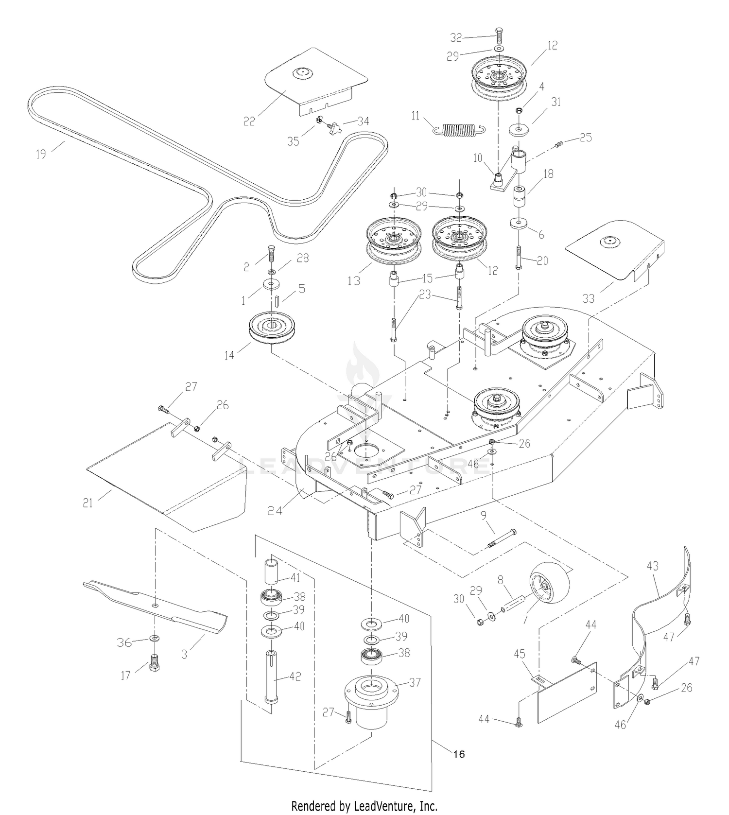 Front Deck Assembly 52"