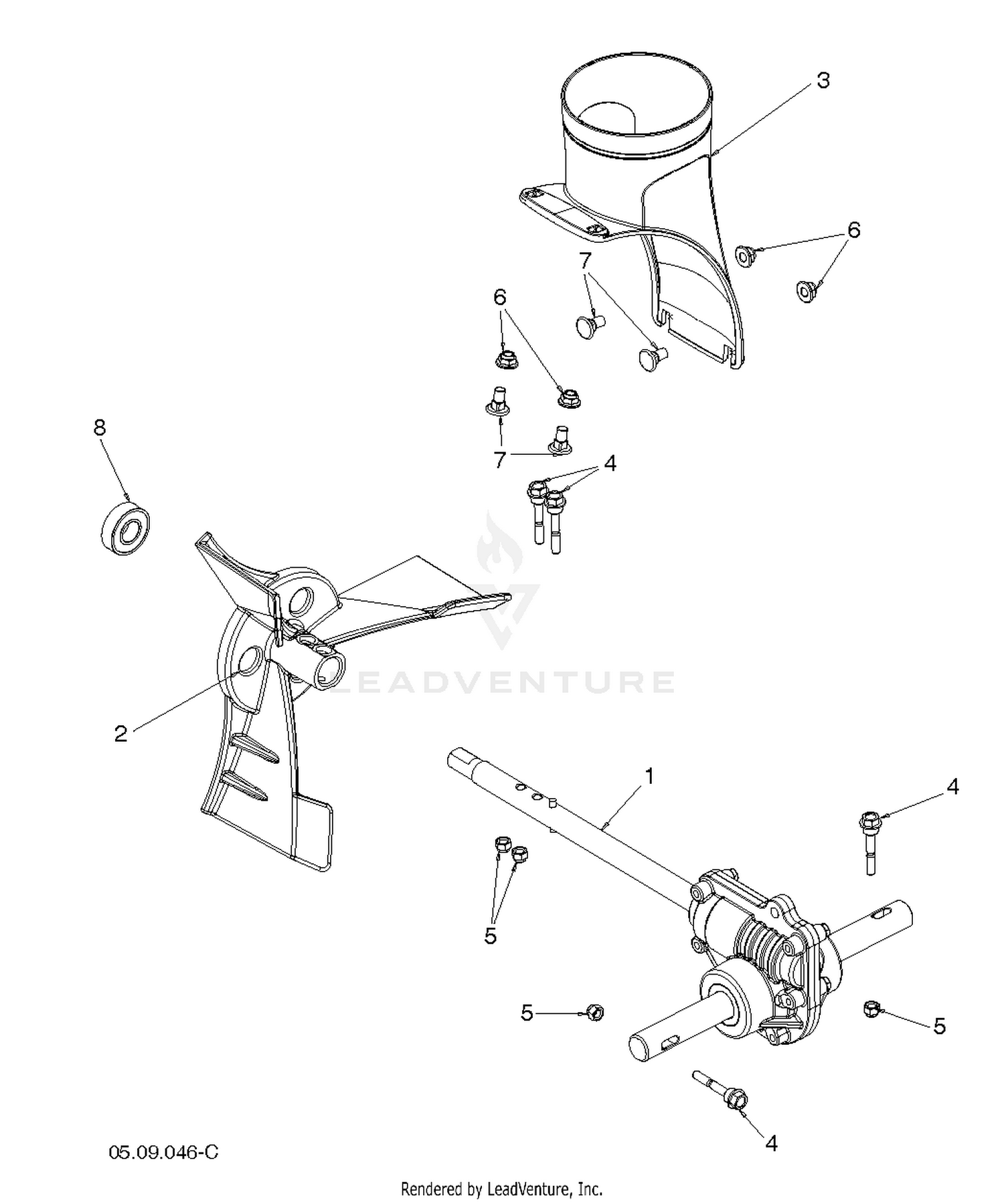 AUGER HOUSING & IMPELLER 3