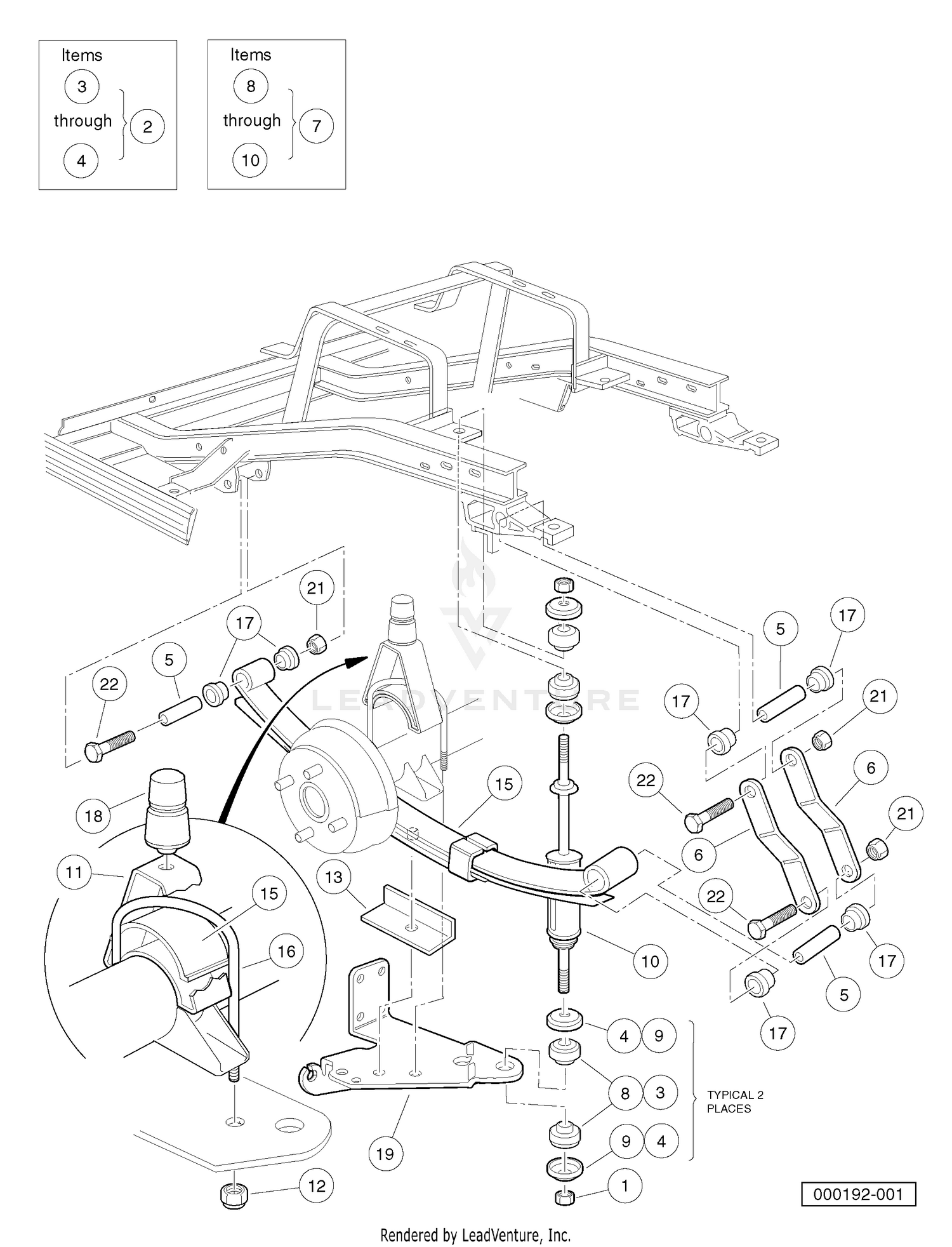 REAR SUSPENSION - VEHICLES WITH TWO-WHEEL BRAKES