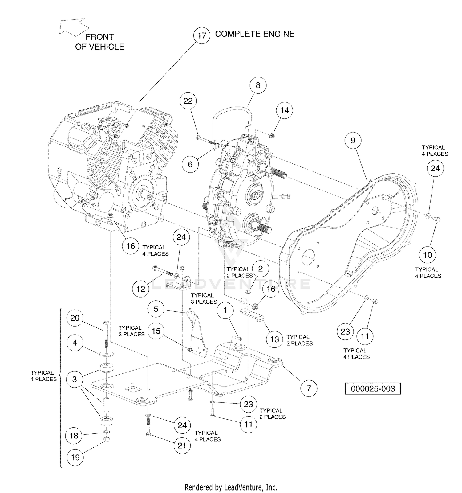 Honda GX620 Gasoline Engine Mounting