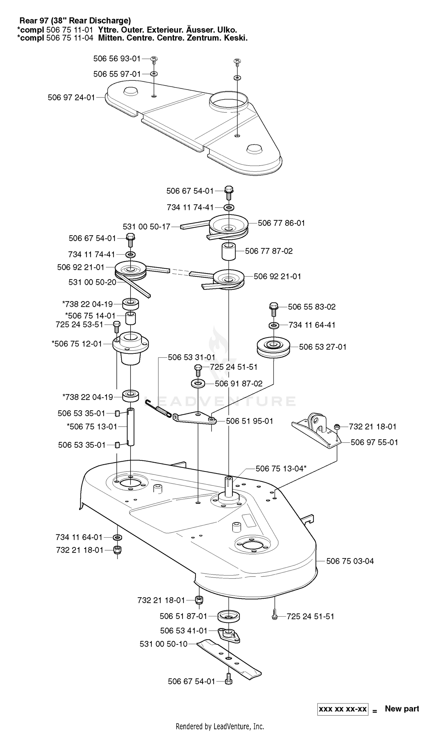 Deck Assy (38" Rear Discharge)